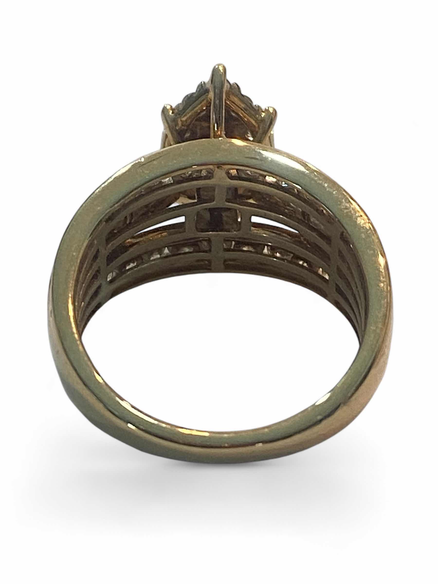 Photo 1 of 14K YELLOW GOLD 1.5 cwt DIAMOND RING 8G SIZE 7 #22