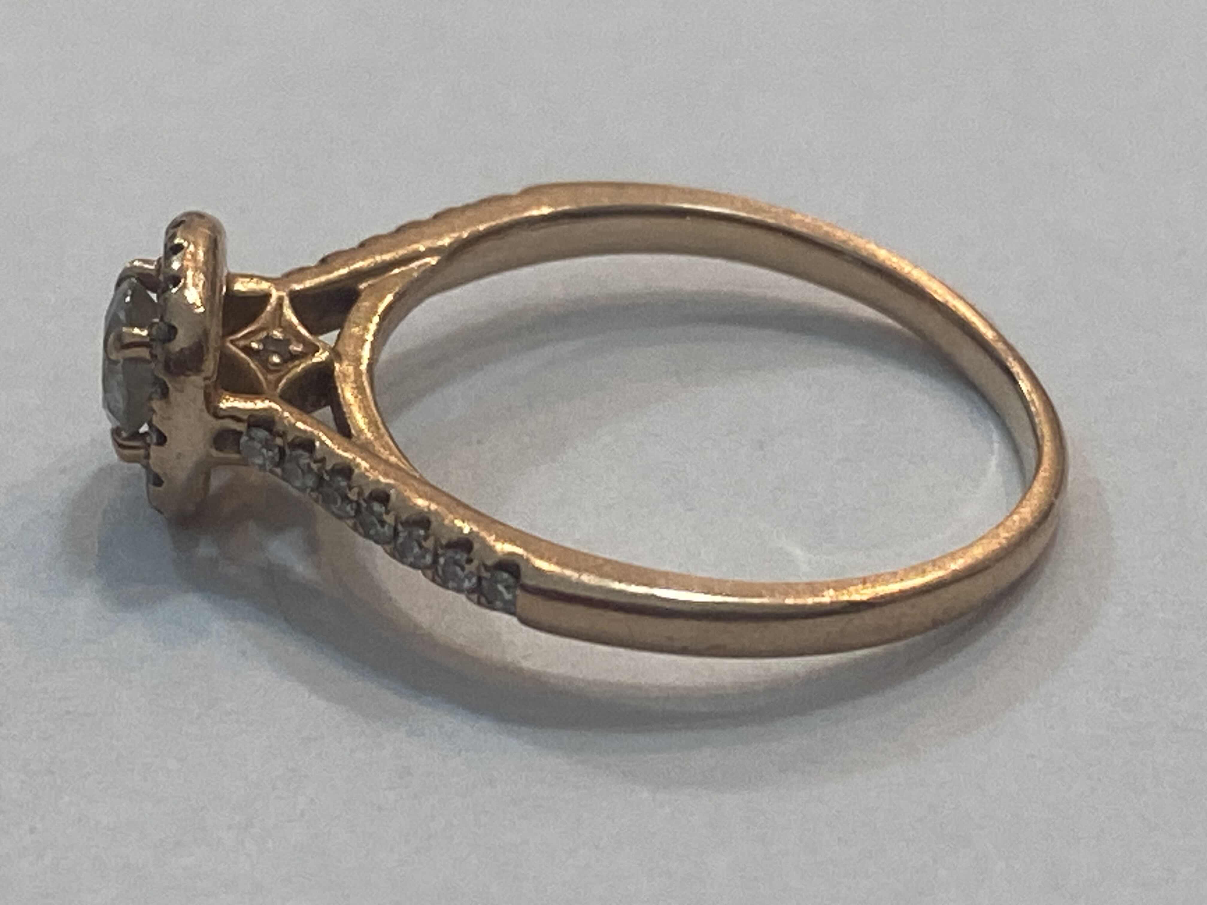 Photo 1 of 14K ROSE GOLD 1cwt DIAMOND RING 2G #24