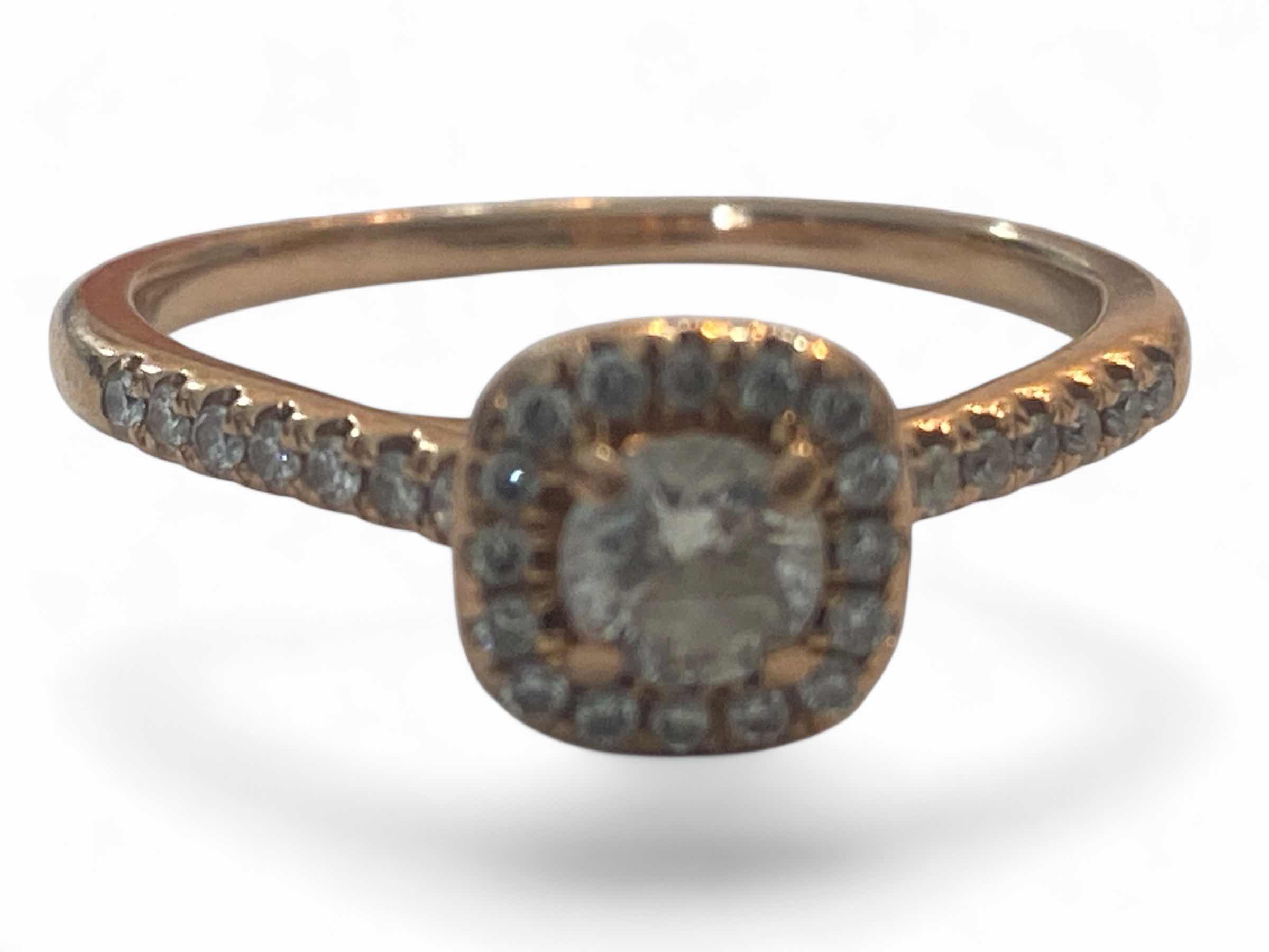 Photo 1 of 14K ROSE GOLD 1cwt DIAMOND RING 2G #24