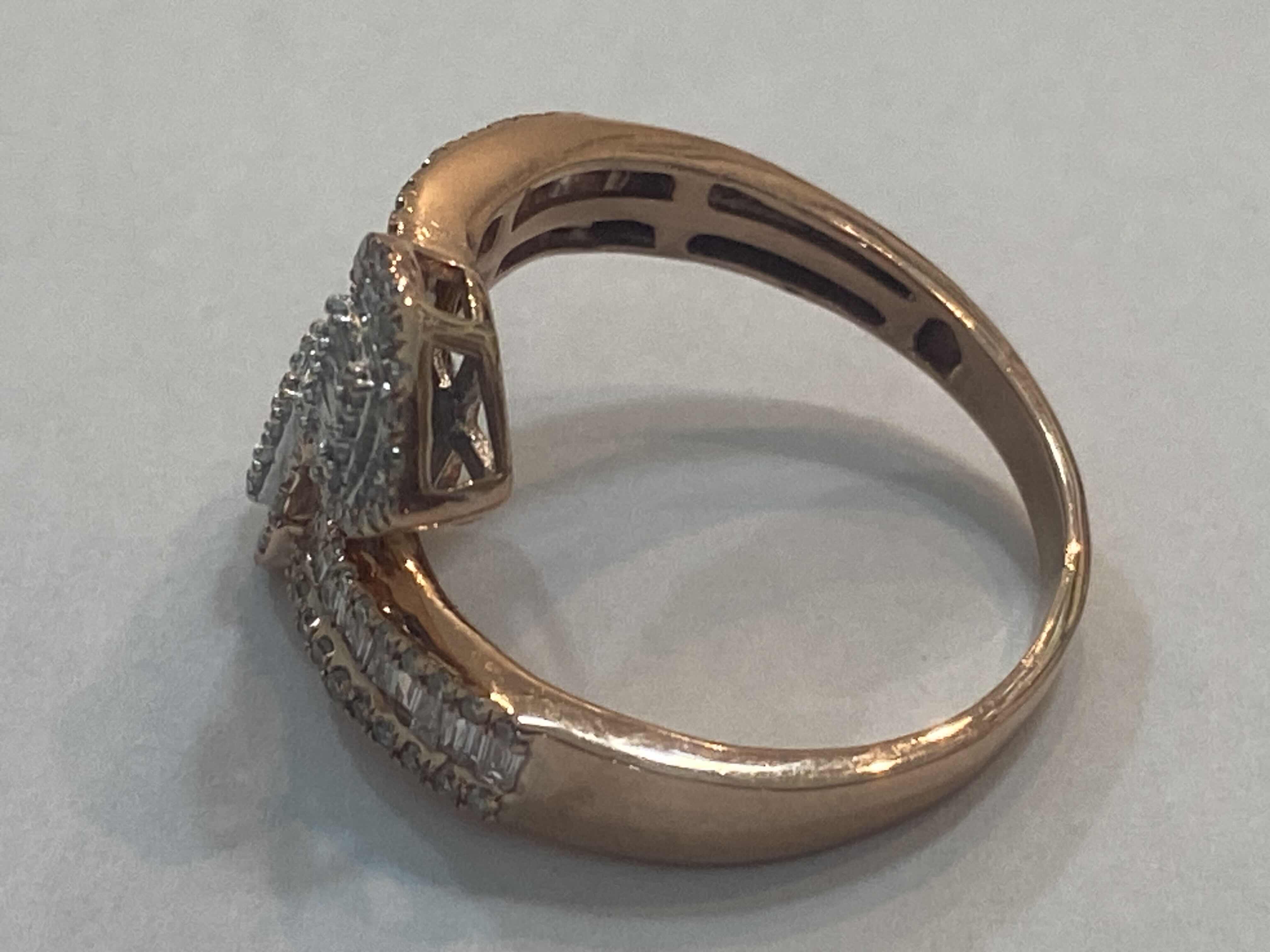 Photo 3 of 10K ROSE GOLD 1ctw DIAMONDS RING 4G SIZE 8 1/2 #37