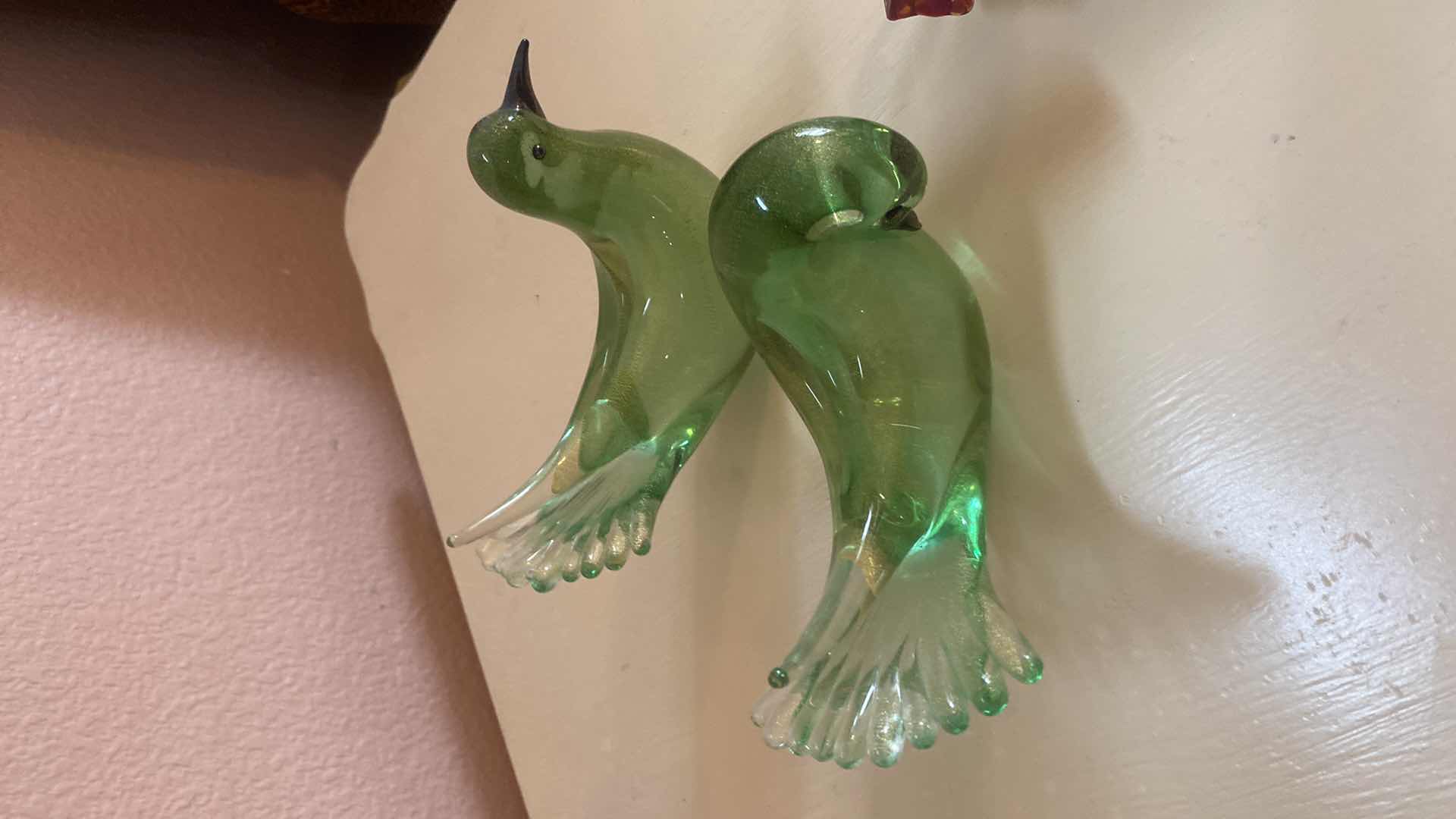 Photo 1 of 3 GLASS BIRDS LARGEST 8” x 3 1/4”