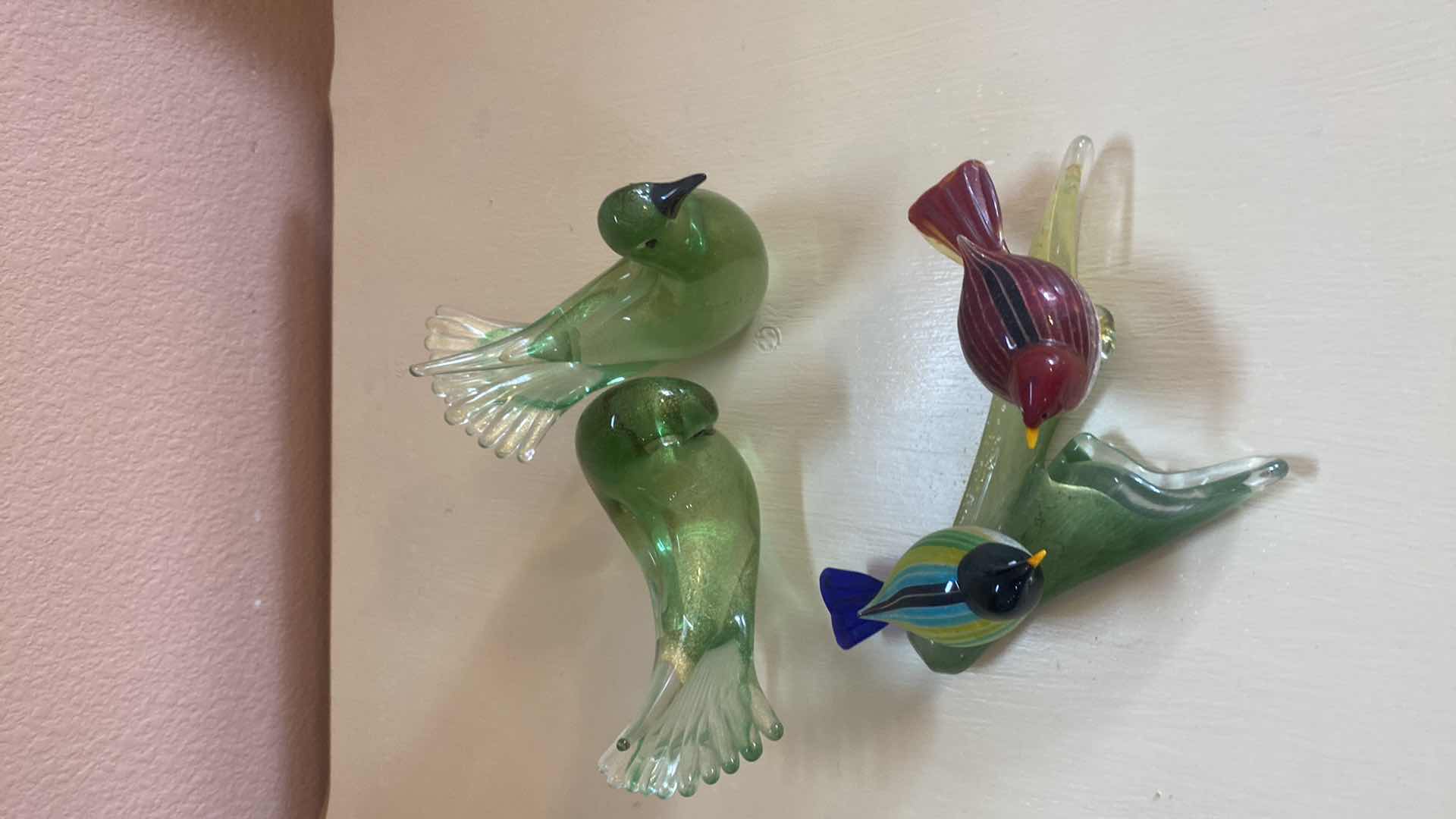 Photo 1 of 3 GLASS BIRDS LARGEST 8” x 3 1/4”