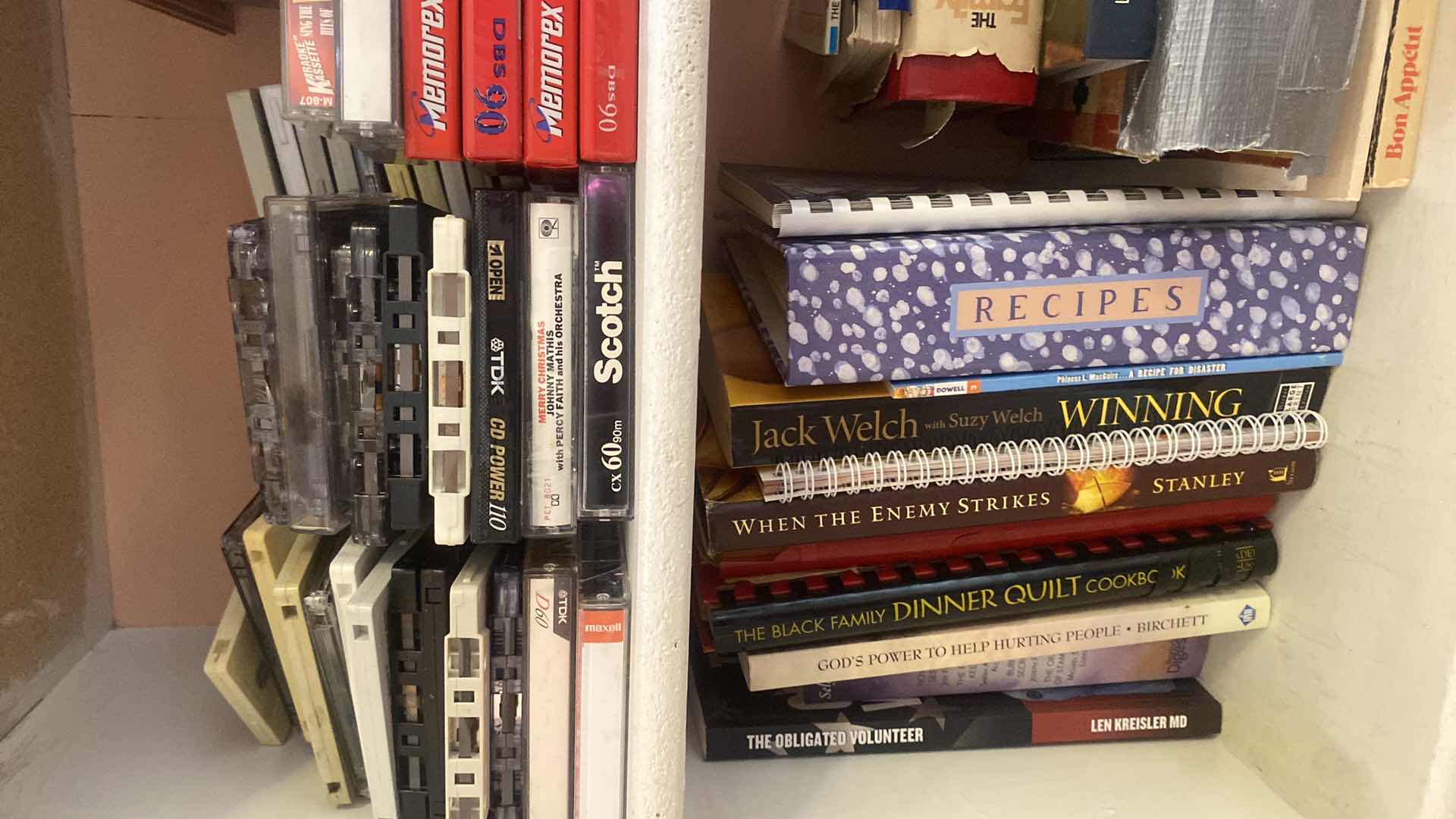 Photo 1 of 2 SHELFS OF CASSETTES & CD’s & BOOKS