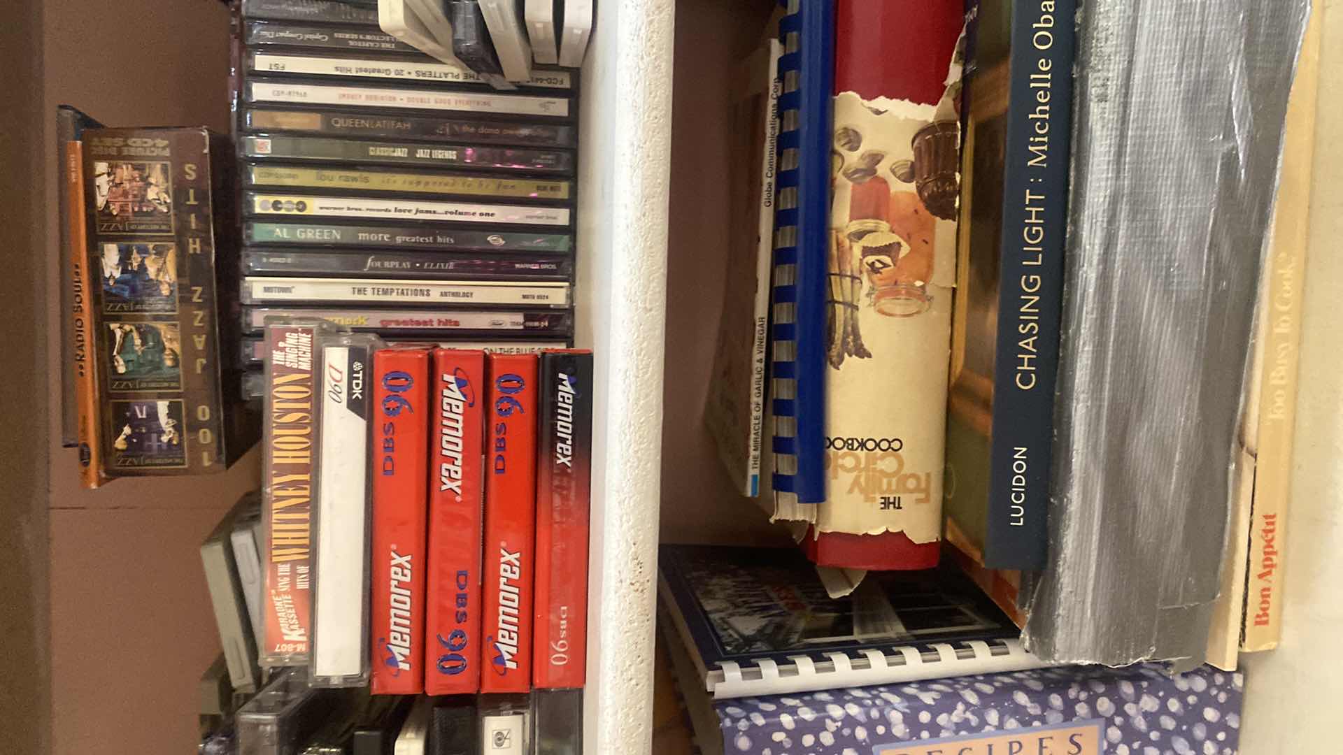 Photo 1 of 2 SHELFS OF CASSETTES & CD’s & BOOKS