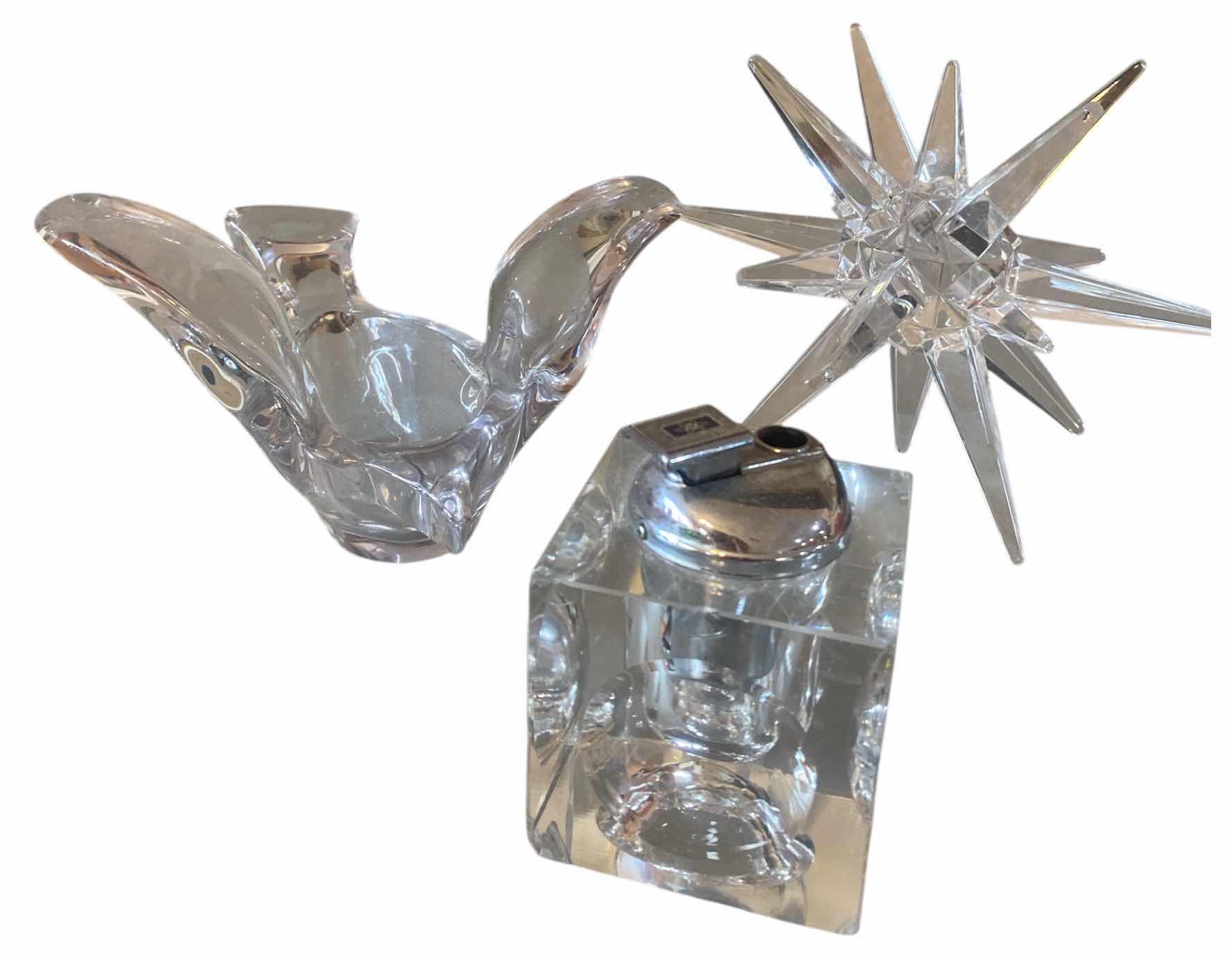 Photo 1 of 2 GLASS DECOR & 1 RESIN STAR H6”