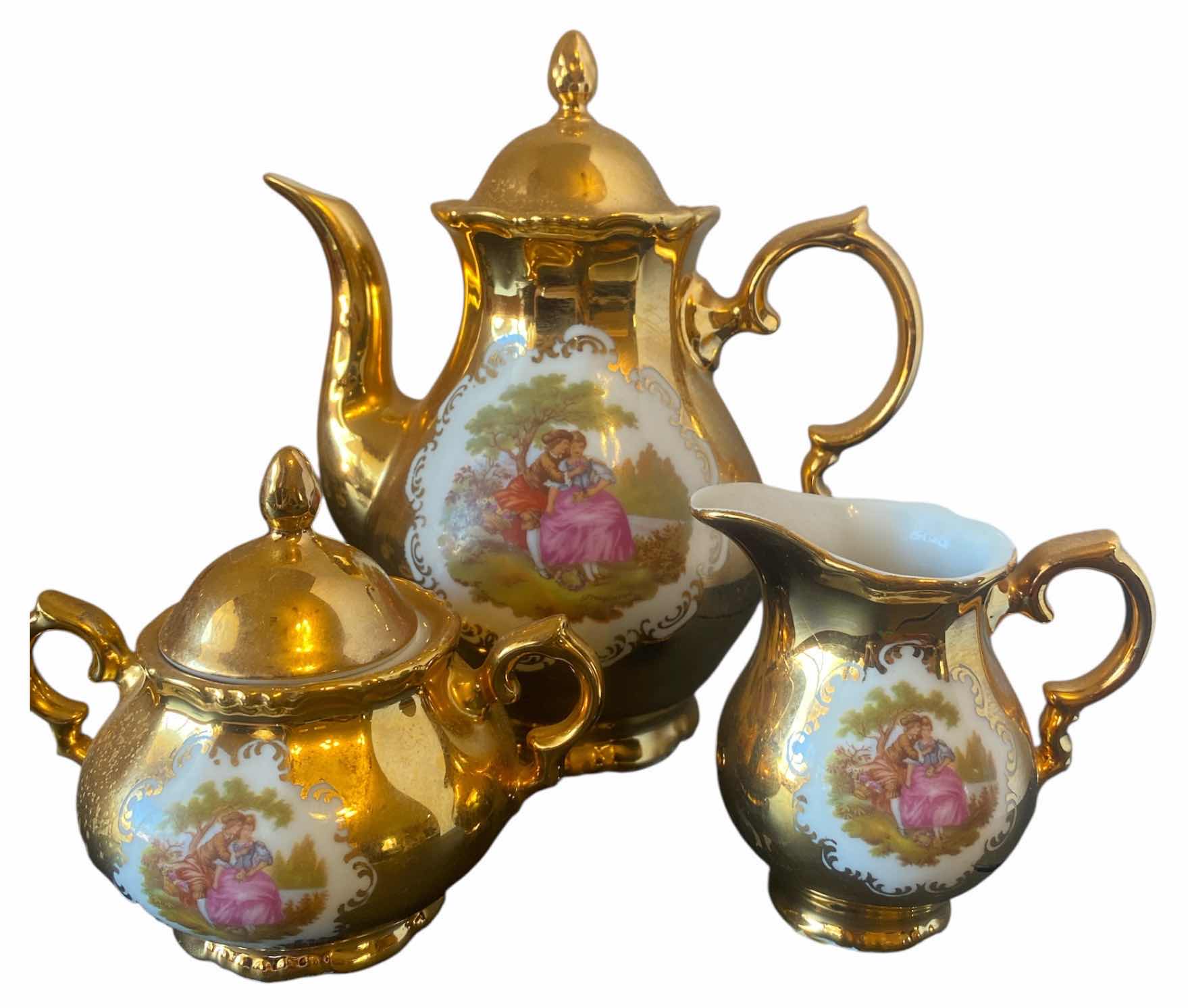 Photo 1 of 3 PIECE TEA SET 24K GOLD FROM BAVARIA GERMANY