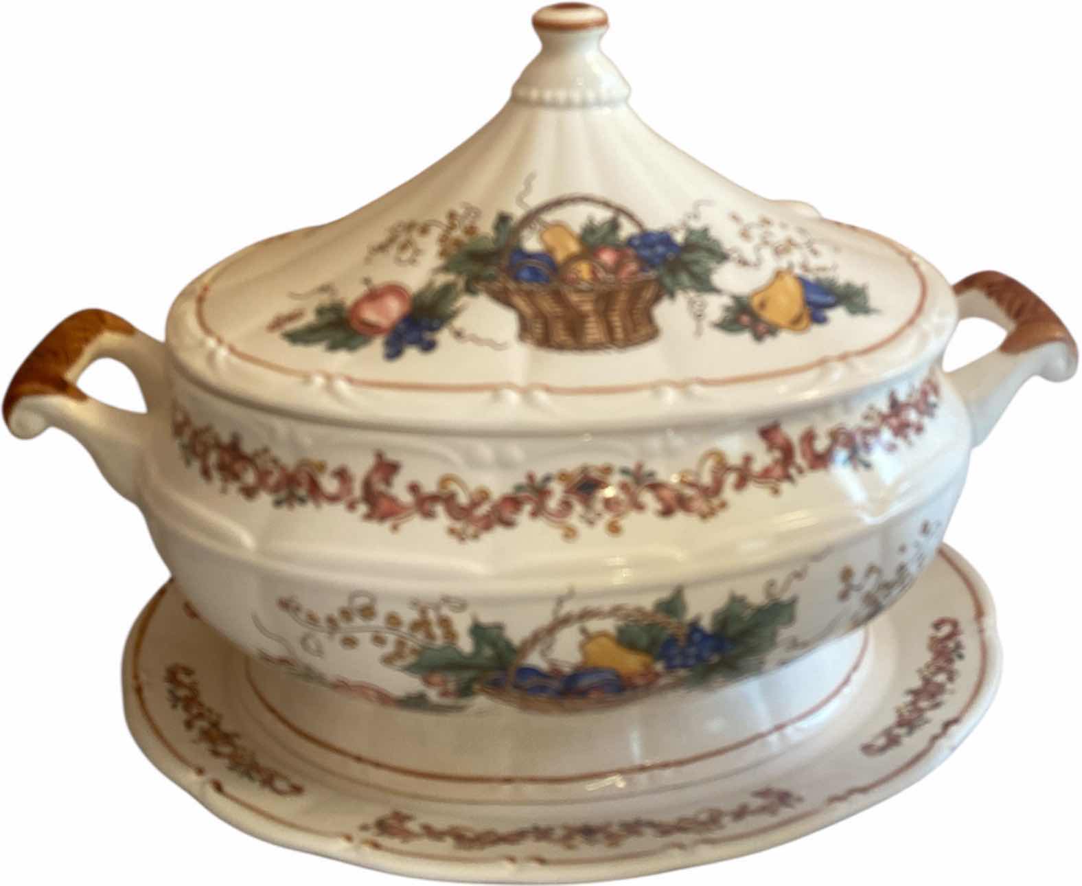 Photo 1 of SOUP TUREEN WITH SPOKN FROM JAPAN & MISC CUPS TEA PLATES