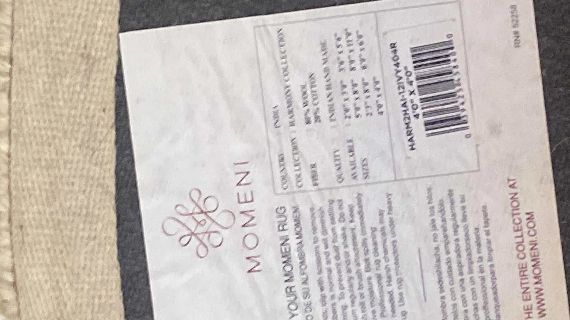 Photo 1 of 2 - 48” MOMENI HARMONY COLLECTION HAND WOVEN WOOL RUGS