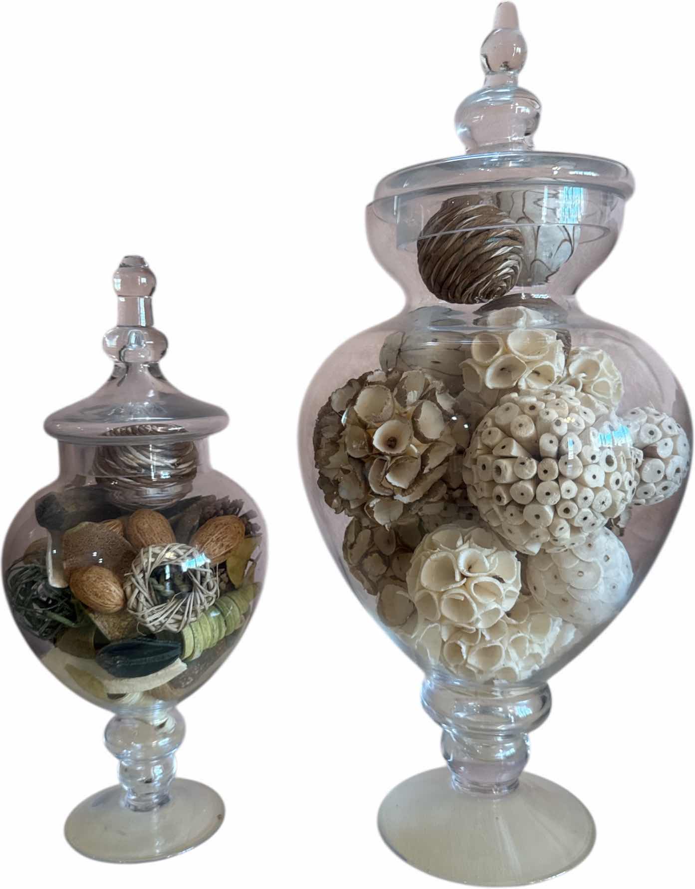 Photo 1 of 2-VINTAGE GLASS JAR STORAGE
H12” AND SMALLER