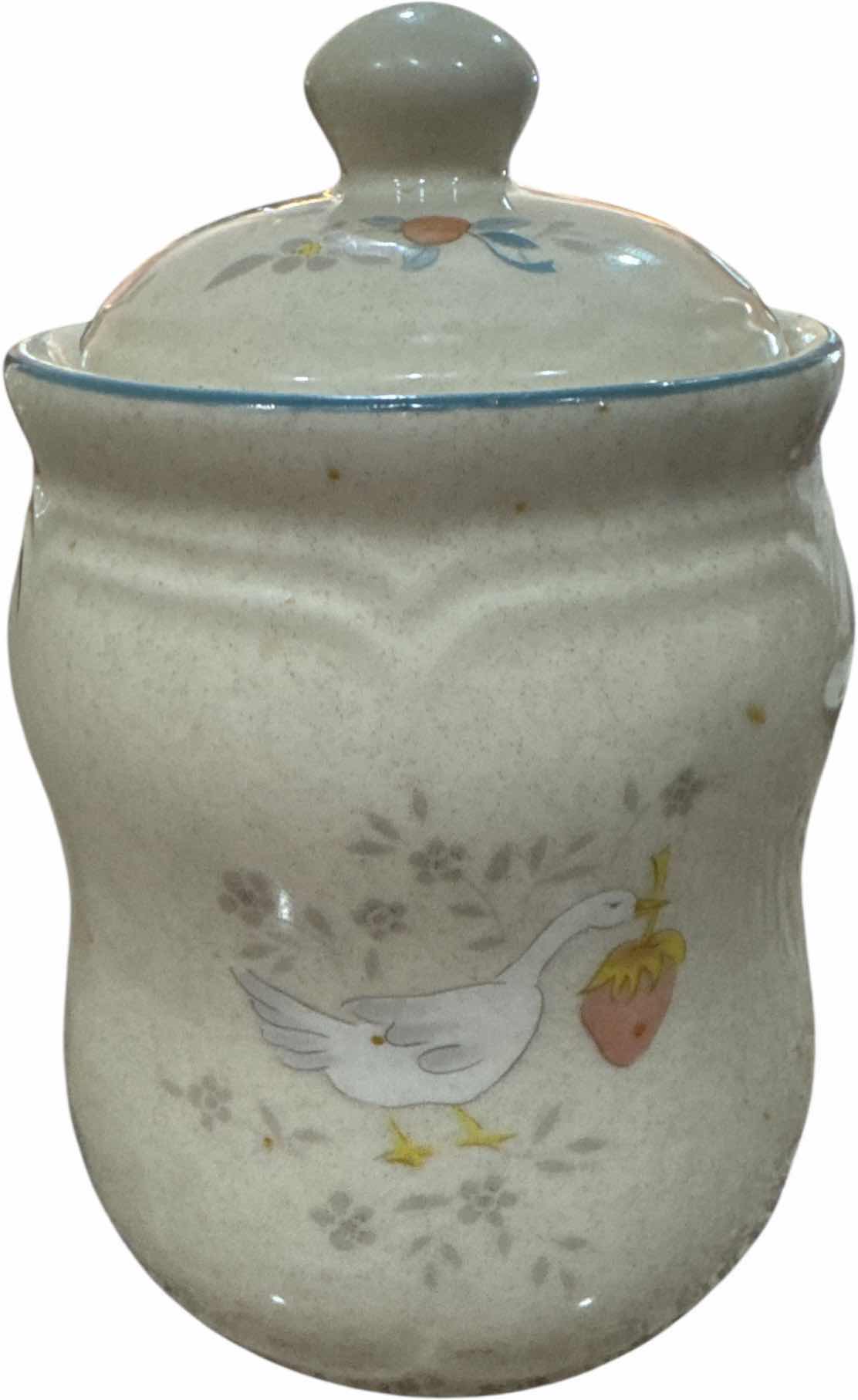 Photo 1 of 3- VINTAGE INTERNATIONAL CHINA COMPANY GOOSE DESIGN CANISTERS
H11” AND SMALLER