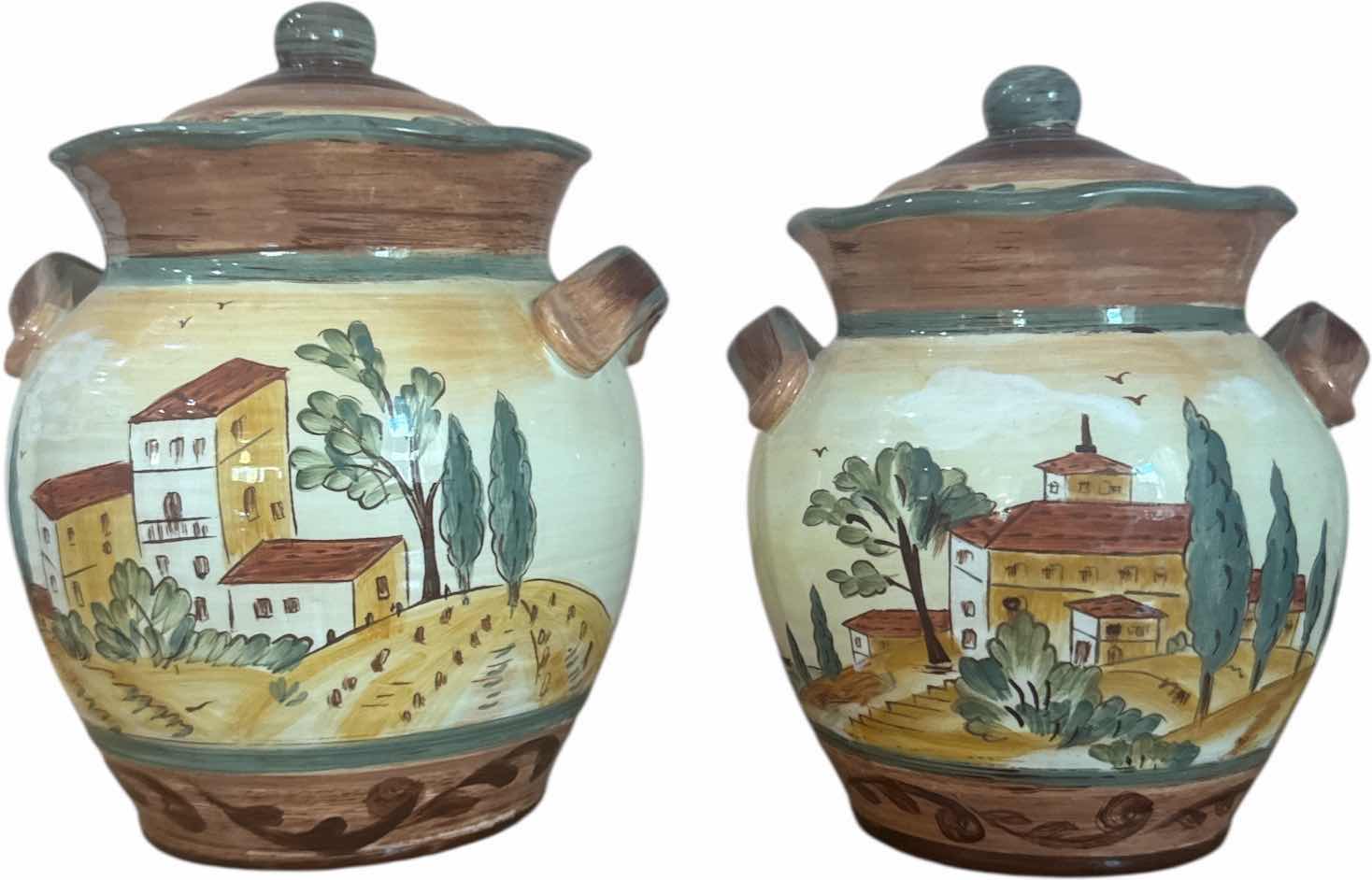 Photo 1 of 2- VINTAGE CERTIFIED INTERNATIONAL TUSCAN LANDSCAPE CANISTERS
H8” AND SMALLER