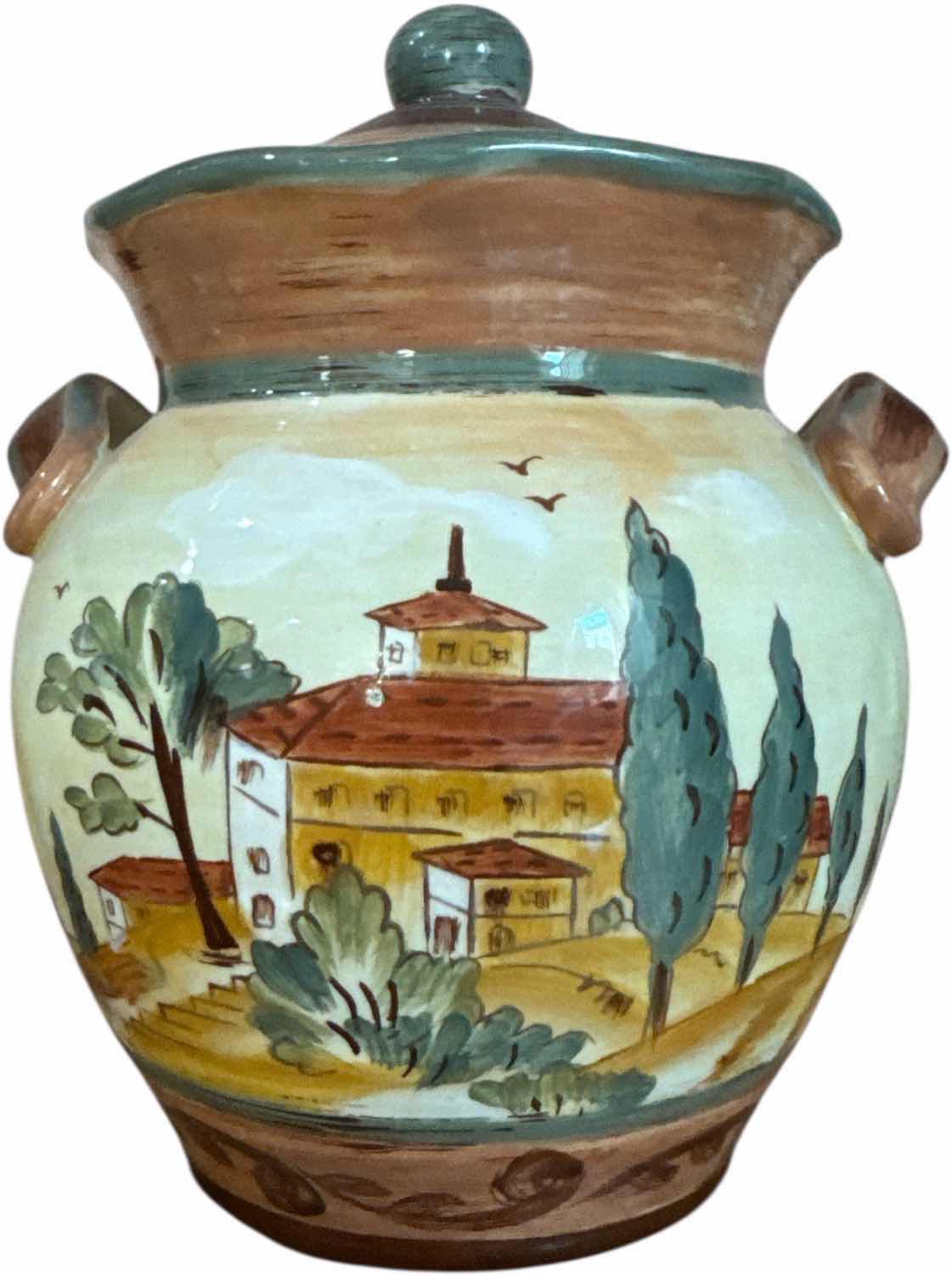 Photo 1 of 2- VINTAGE CERTIFIED INTERNATIONAL TUSCAN LANDSCAPE CANISTERS
H8” AND SMALLER