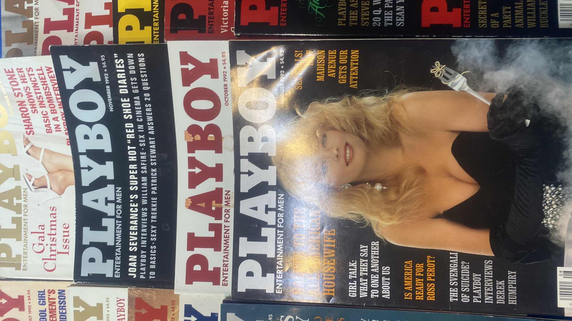 Photo 1 of 20-PLAYBOY MAGAZINES 9 FROM 1992 & 11 FROM 1993