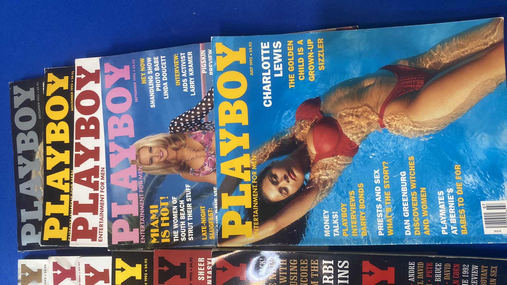 Photo 1 of 20-PLAYBOY MAGAZINES 9 FROM 1992 & 11 FROM 1993