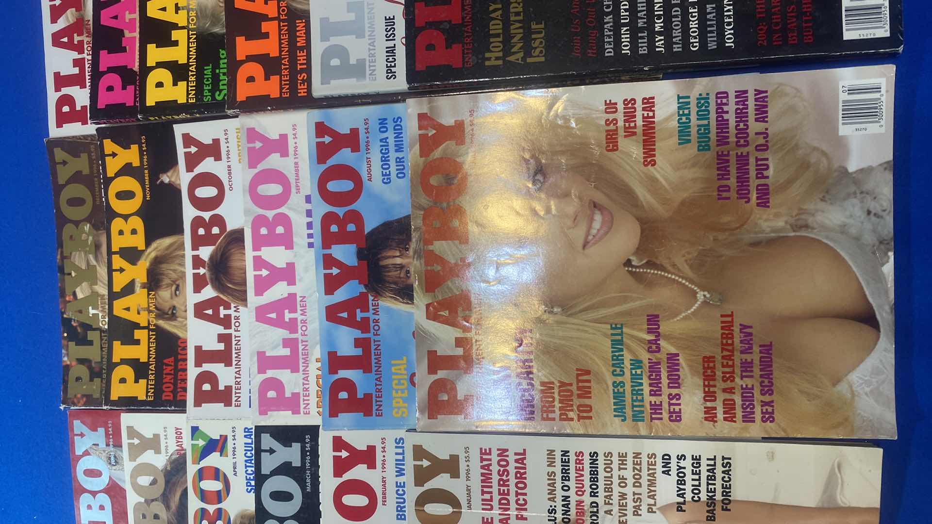 Photo 1 of 24-PLAYBOY MAGAZINES 12 FROM 1996 & 12 FROM 1997