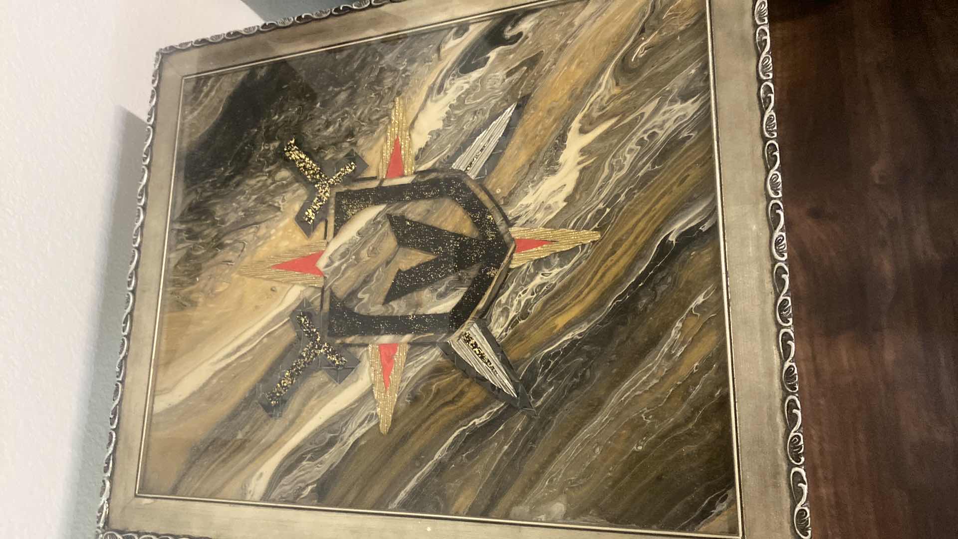 Photo 1 of CUSTOM DESIGNED LAS VEGAS GOLDEN KNIGHTS END TABLE 18 1/2“ x 22 1/2“ H29”