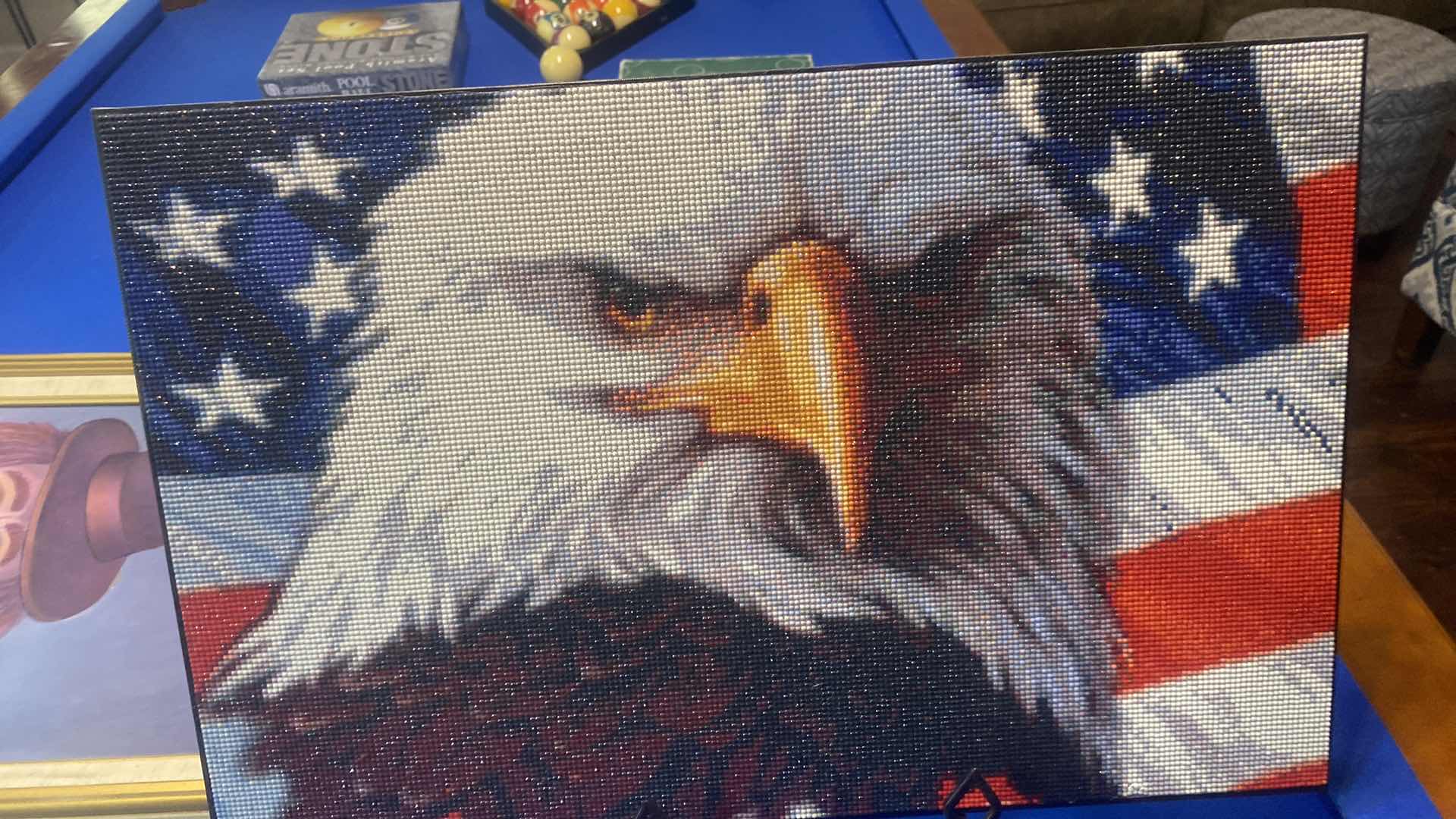 Photo 1 of 5-PATRIOTIC PLATE, FIGURINE 11” x 6, WALL WINGS & ARTWORK LARGEST 23” x 15”