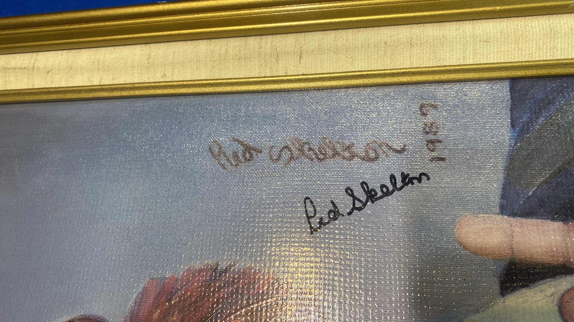 Photo 1 of GOLD WOOD FRAMED 1989 “I LOVE YOU” BY RED SKELTON NUMBERED REPRODUCTION 18 1/2” X 22 1/2”