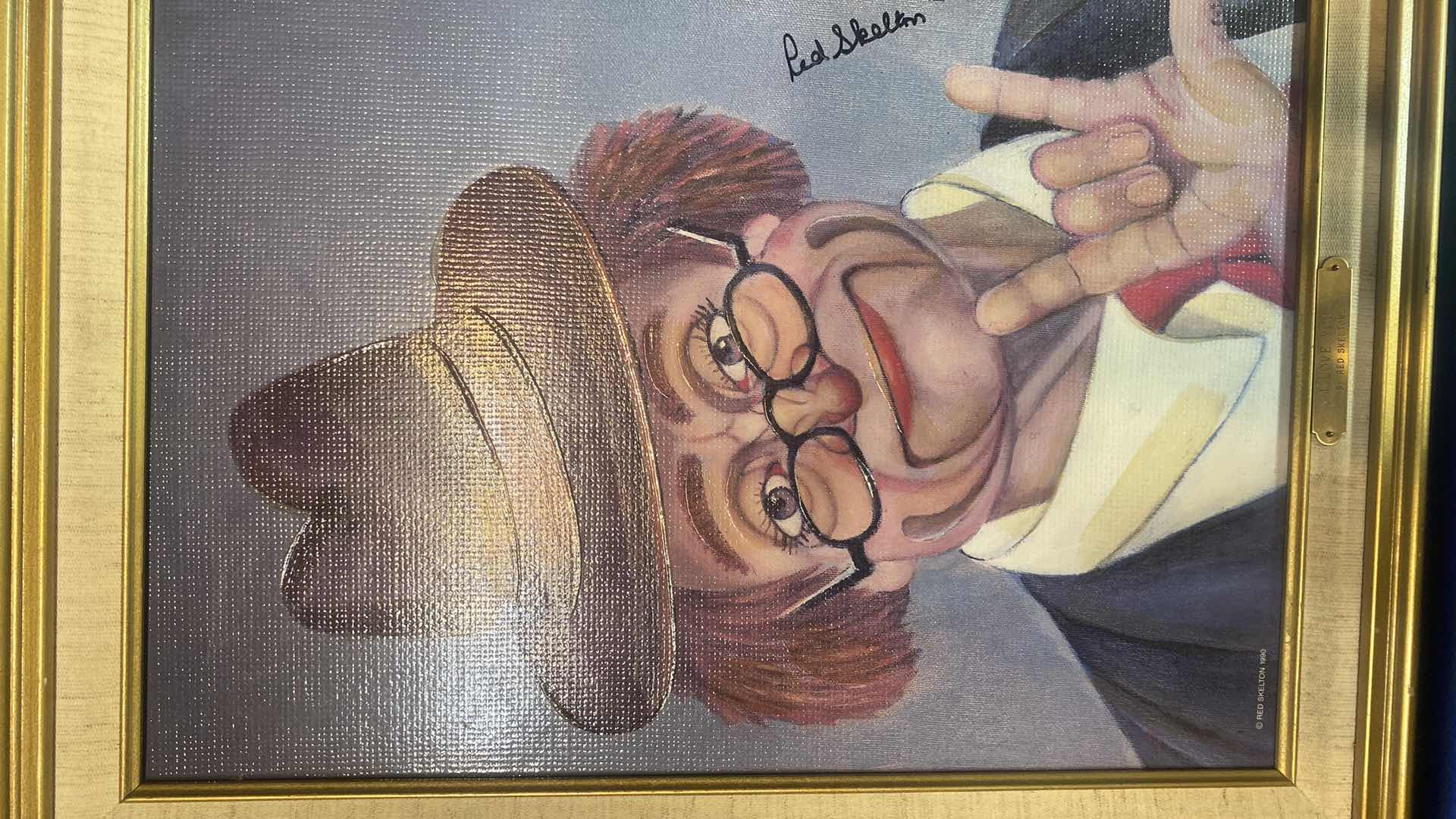 Photo 1 of GOLD WOOD FRAMED 1989 “I LOVE YOU” BY RED SKELTON NUMBERED REPRODUCTION 18 1/2” X 22 1/2”