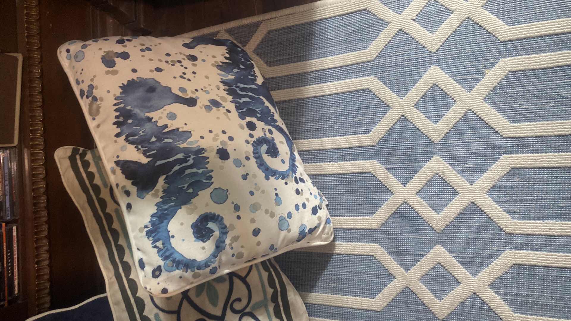 Photo 1 of 8-TOSS PILLOWS & OUTDOOR RUG 30” x 70”