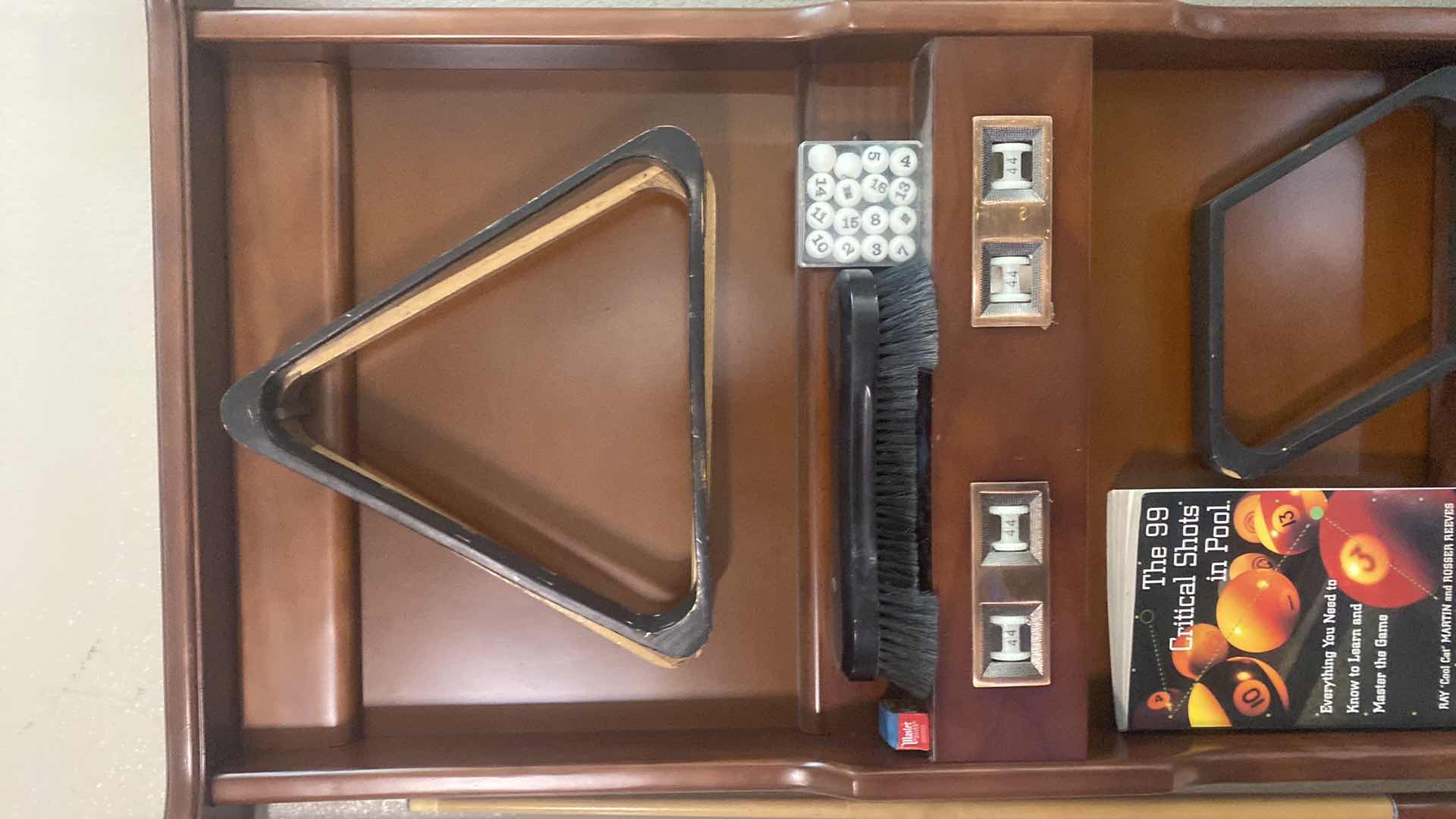 Photo 1 of POOL ACCESSORIES WALL STORAGE WITH BALLS QUESTION & MORE 36” x 5” H54”