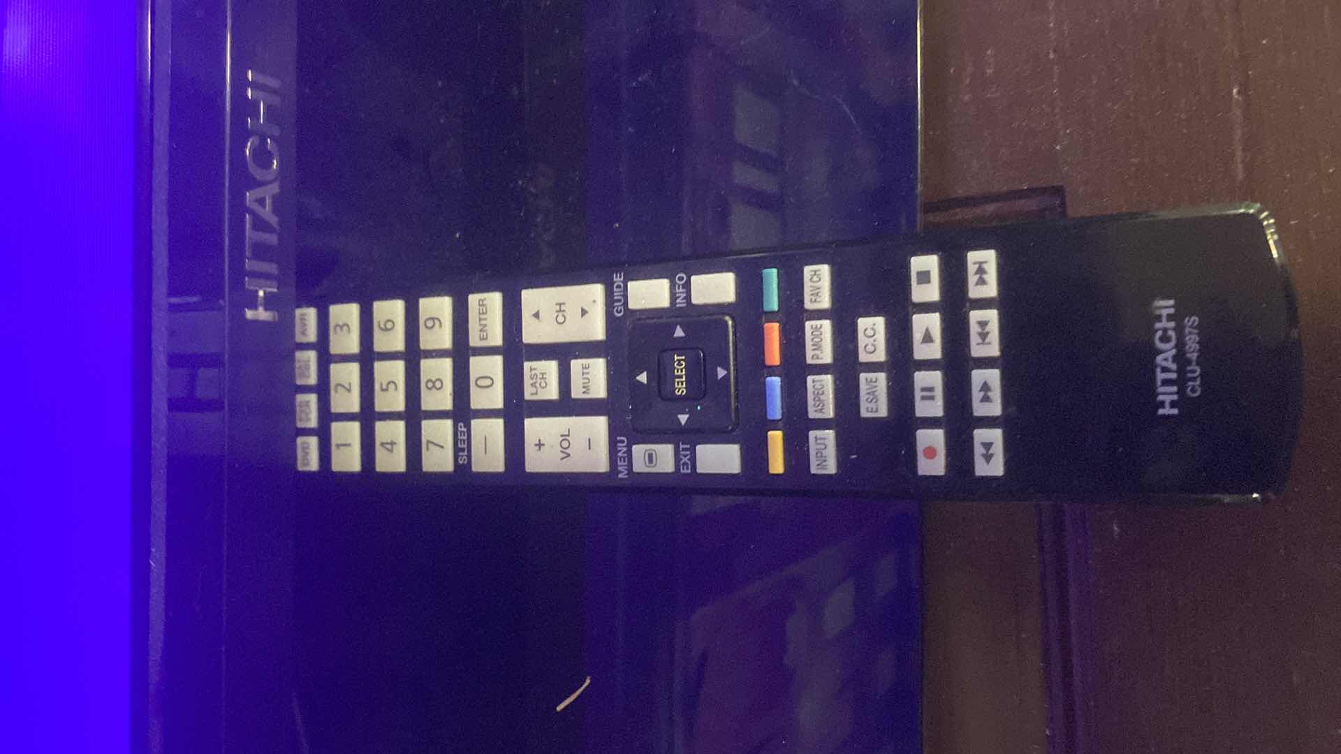 Photo 1 of 55” HITACHI TV WITH REMOTE