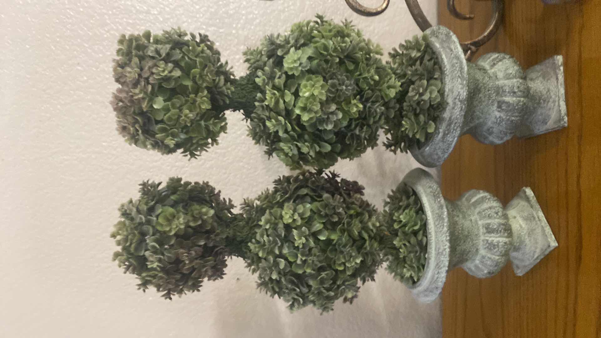 Photo 1 of 5-HOME DECOR- CANDLE STICKS, EAGLE H3” & TOPIARY H14”