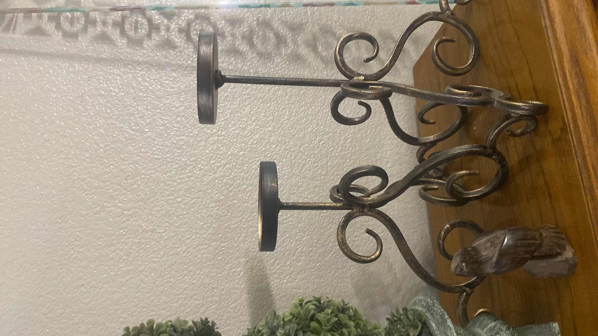 Photo 1 of 5-HOME DECOR- CANDLE STICKS, EAGLE H3” & TOPIARY H14”