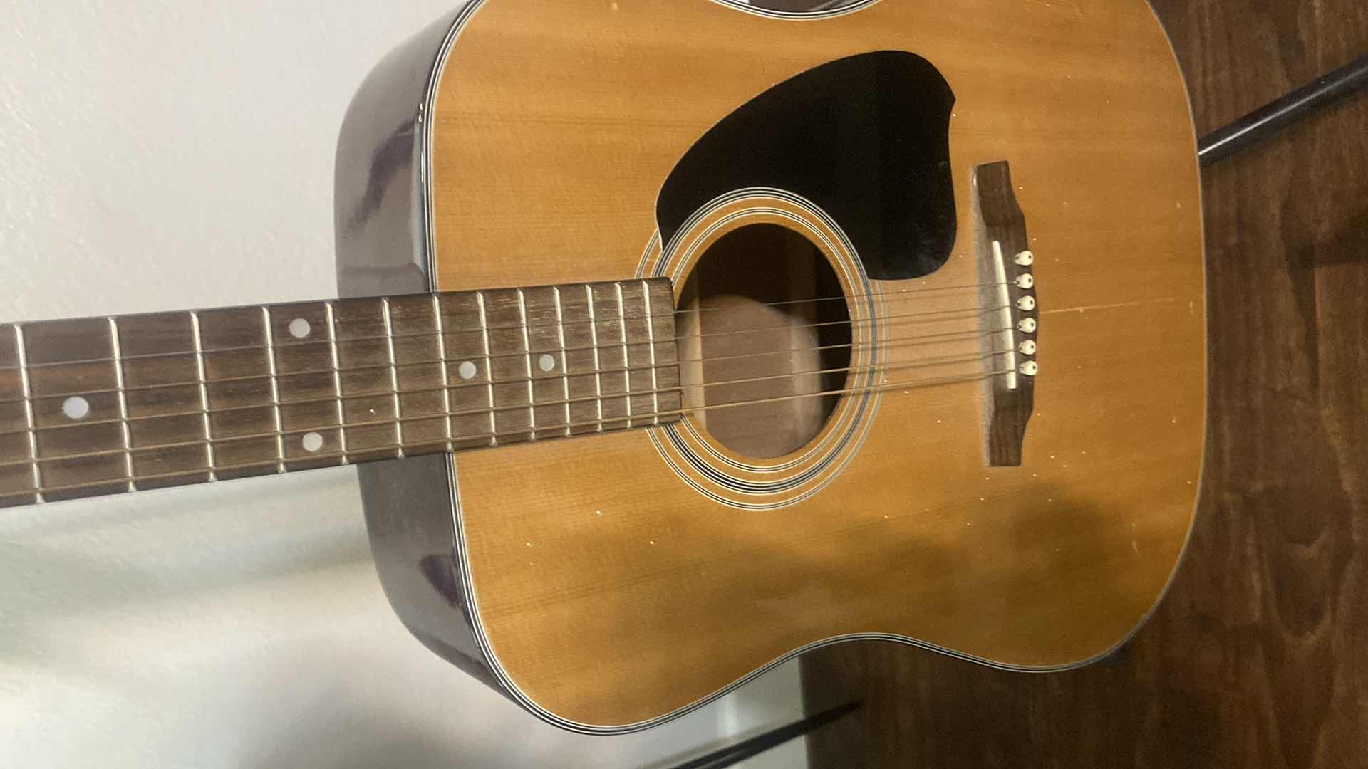 Photo 1 of IBANEZ PERFORMANCE PF5 ACOUSTIC GUITAR & HERCULES GUITAR STAND EST VALUE $125