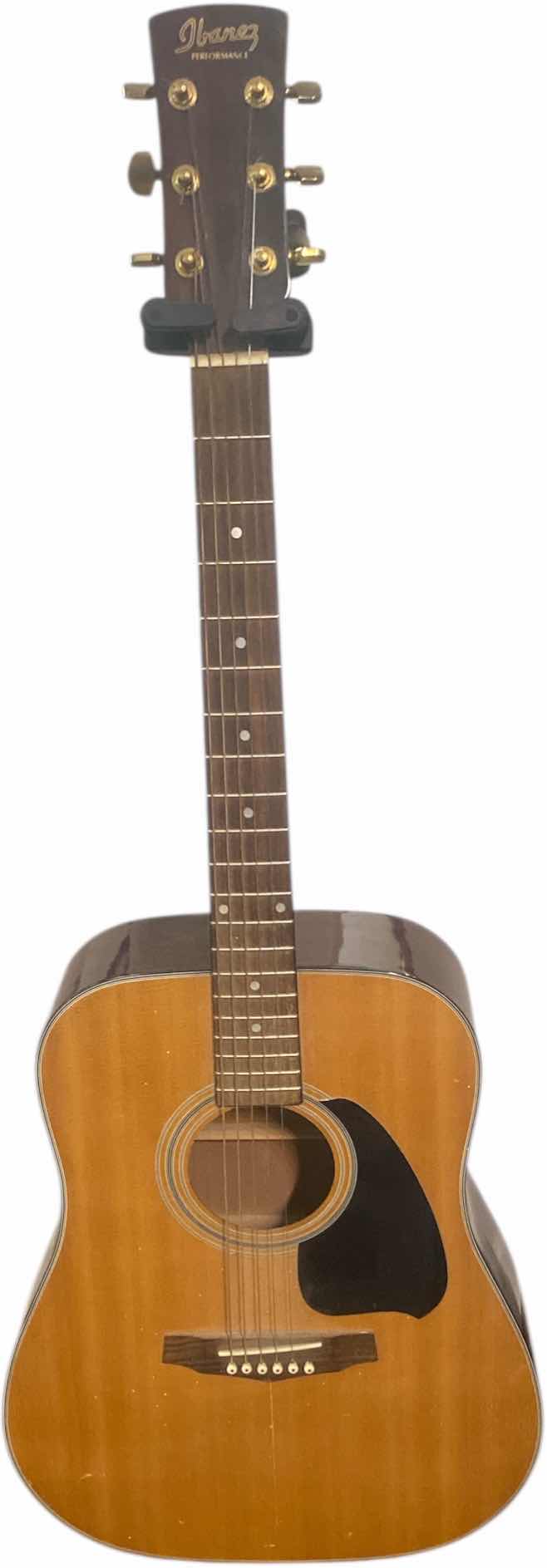 Photo 1 of IBANEZ PERFORMANCE PF5 ACOUSTIC GUITAR & HERCULES GUITAR STAND EST VALUE $125