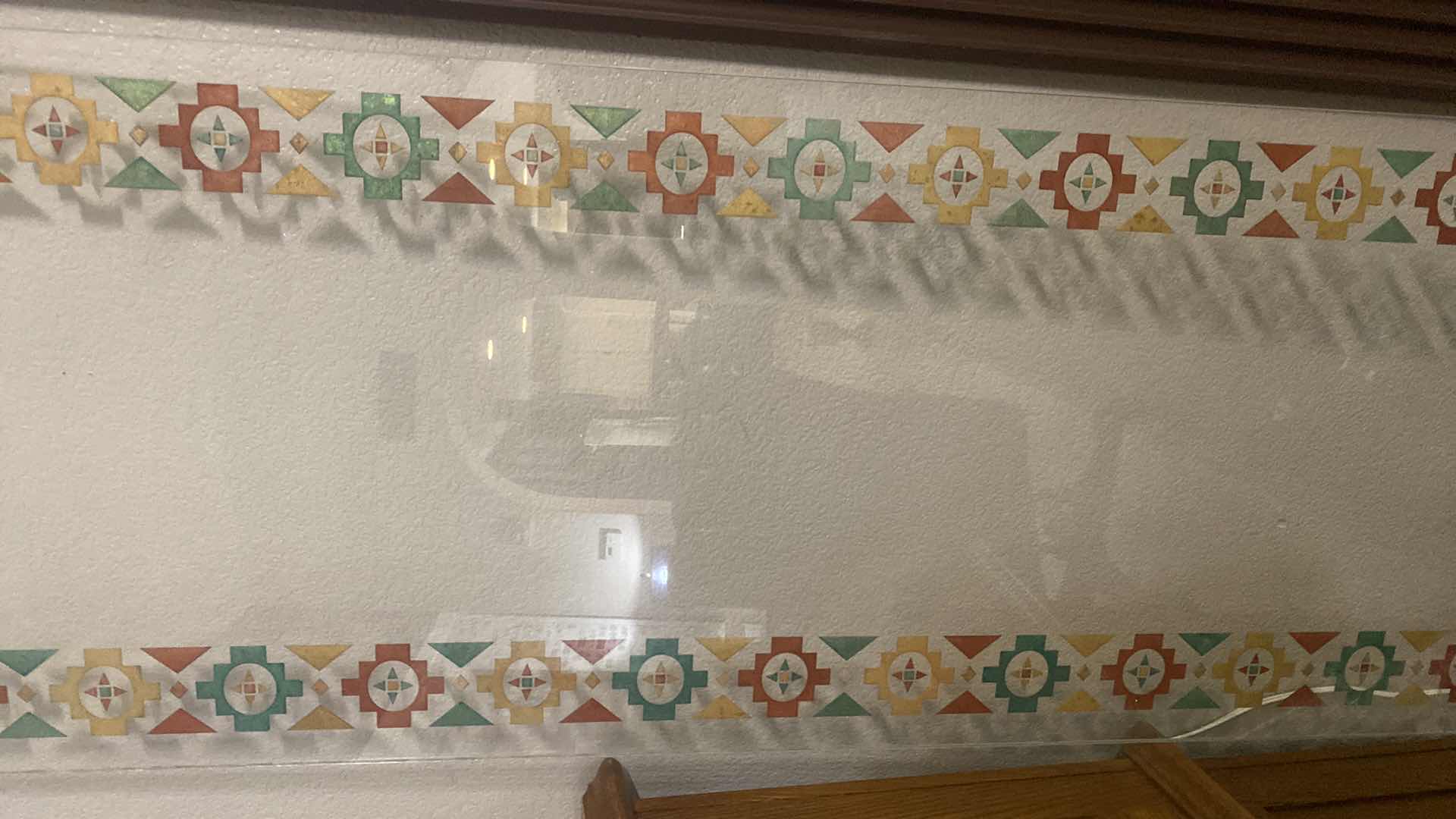 Photo 3 of CUSTOM HAND PAINTED GLASS TOP FOR FURNITURE 19 3/4” x 78 1/2”