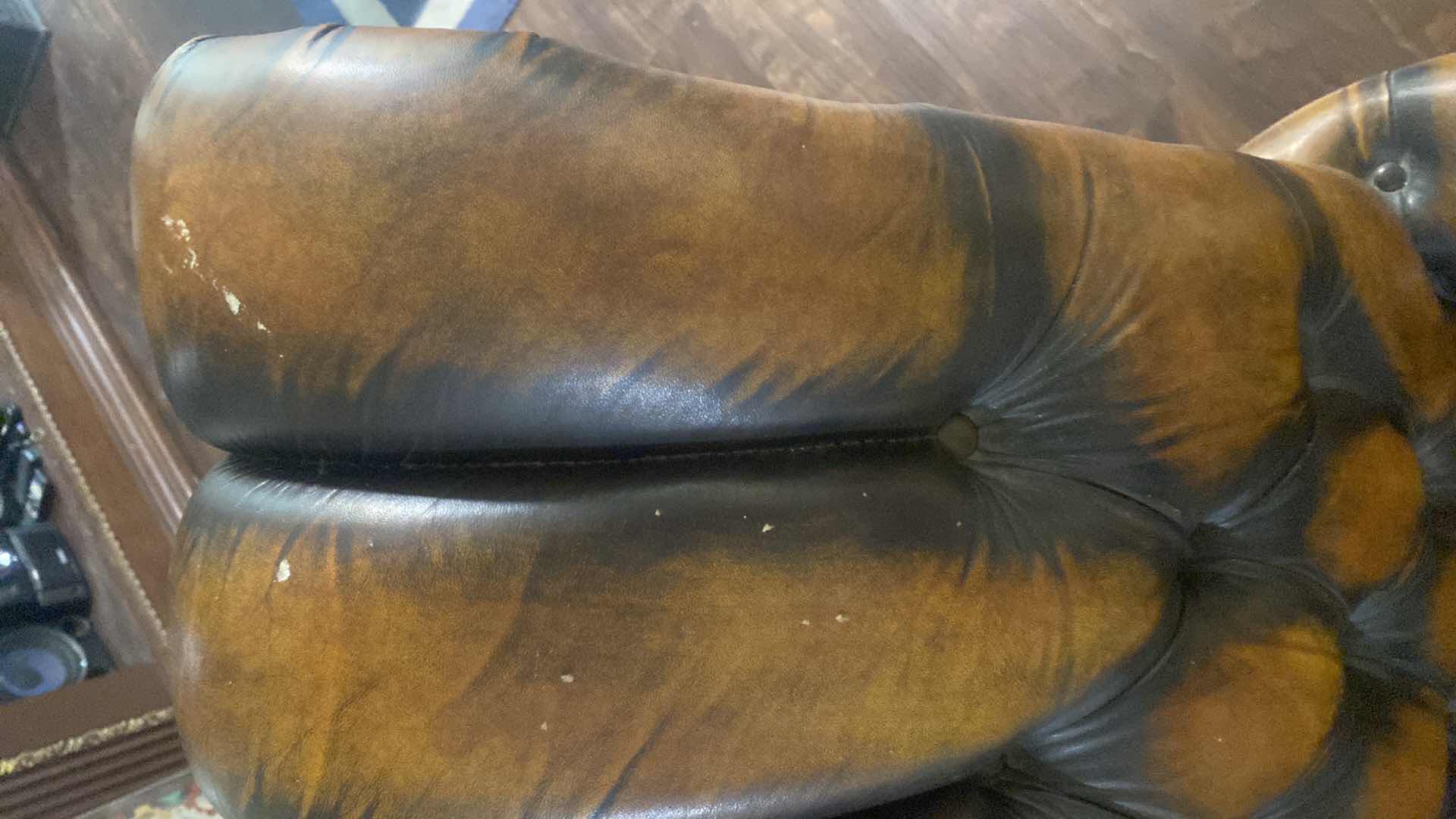 Photo 1 of EXECUTIVE LEATHER W OAK BALL & CLAW DESK CHAIR