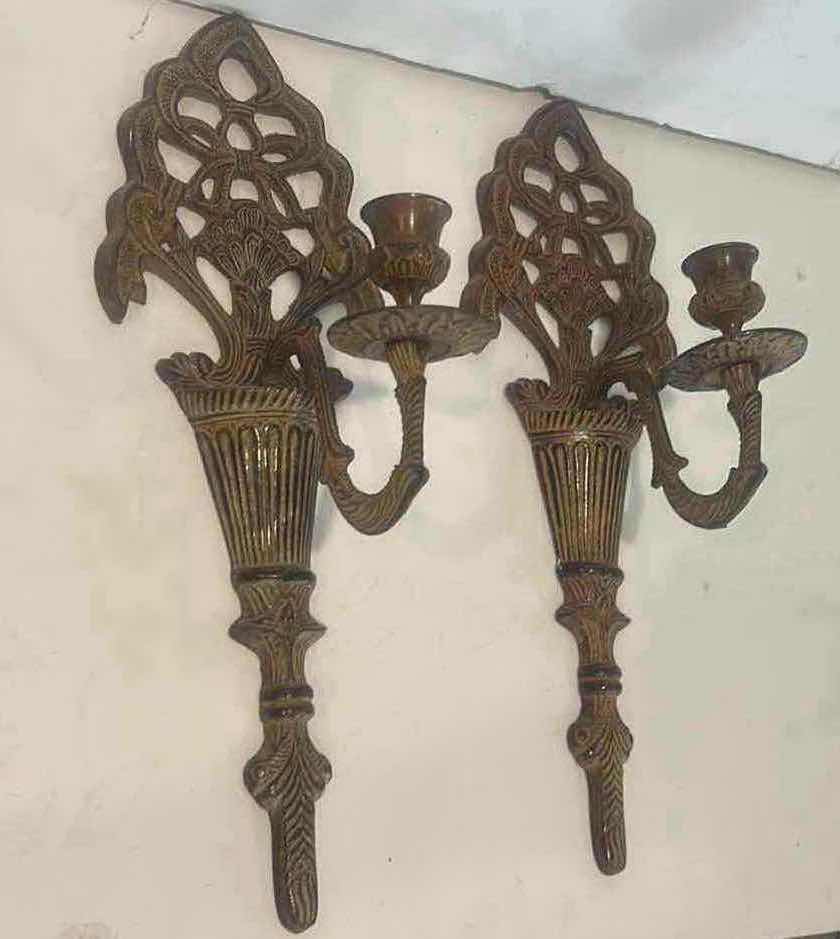 Photo 1 of 2 METAL WALL CANDLE HOLDERS H16”