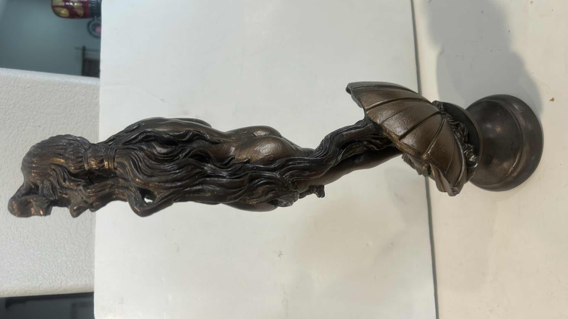 Photo 1 of GILDED CERAMIC DECORATIVE STATUE INSPIRED BY SANDRO BOTTICELLI’S “THE BIRTH OF VENUS”  H19”
