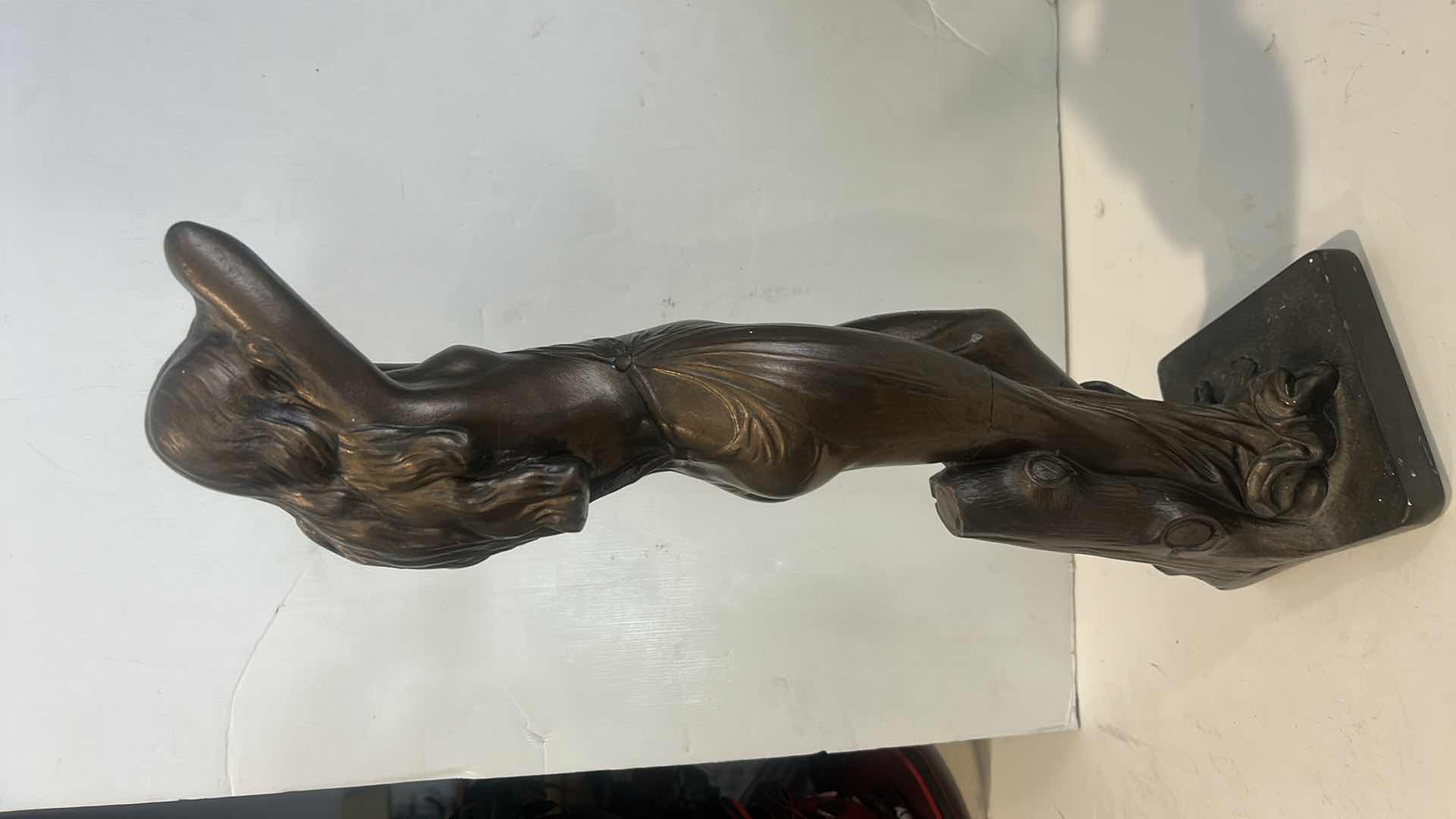 Photo 3 of GILDED NEO CLASSICAL DESIGN OF A  WOMAN,  CERAMIC STATUE - H21”