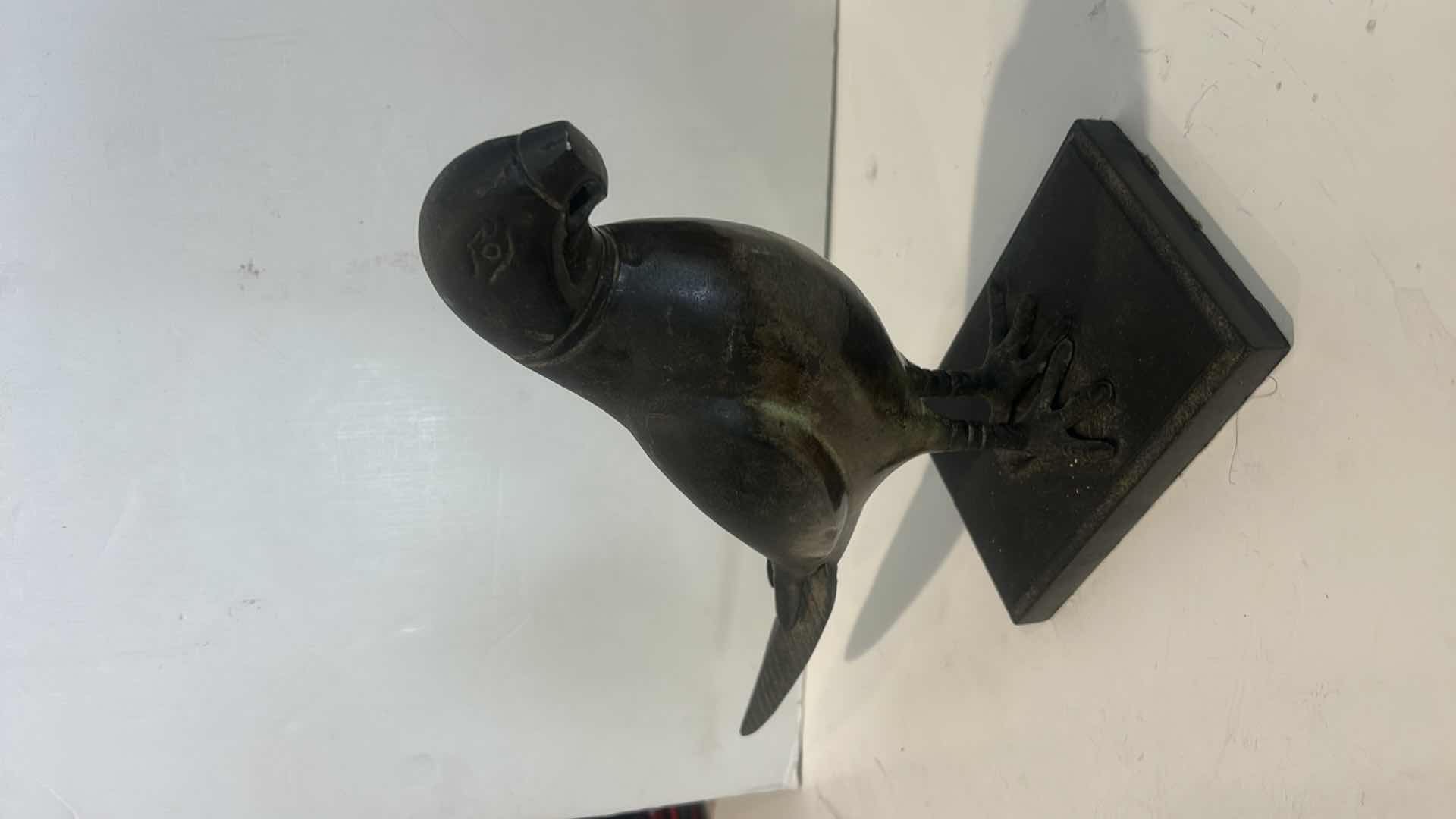 Photo 1 of METAL BIRD ON WOOD STAND H9”