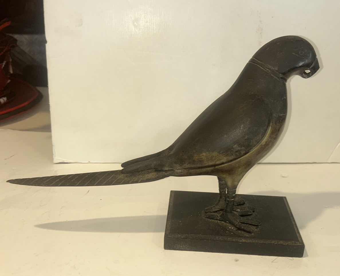 Photo 1 of METAL BIRD ON WOOD STAND H9”