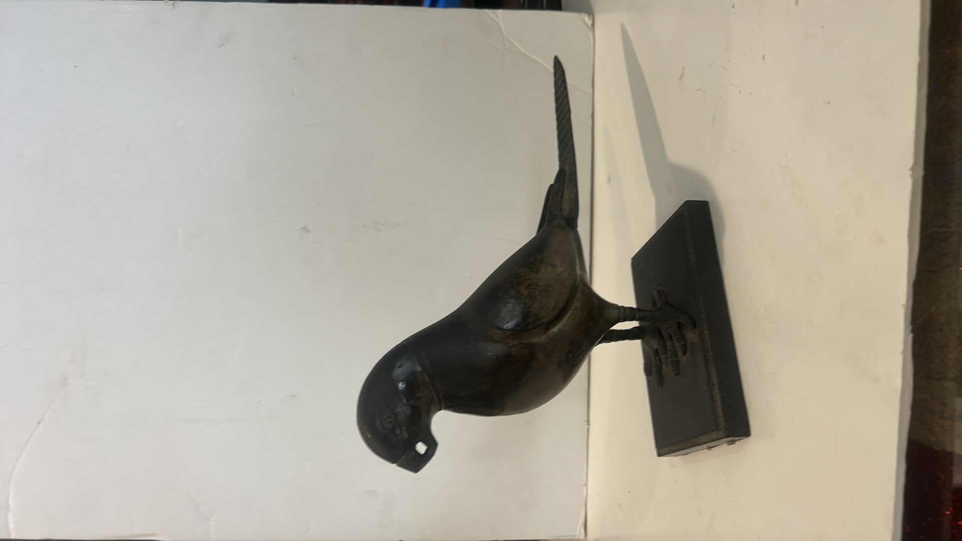 Photo 1 of METAL BIRD ON WOOD STAND H9”