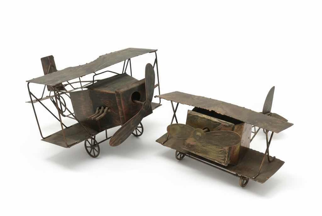 Photo 1 of 2 METAL PLANE SCULPTURES - ONE IS MUSICAL