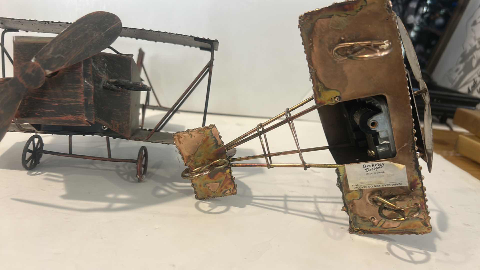 Photo 1 of 2 METAL PLANE SCULPTURES - ONE IS MUSICAL