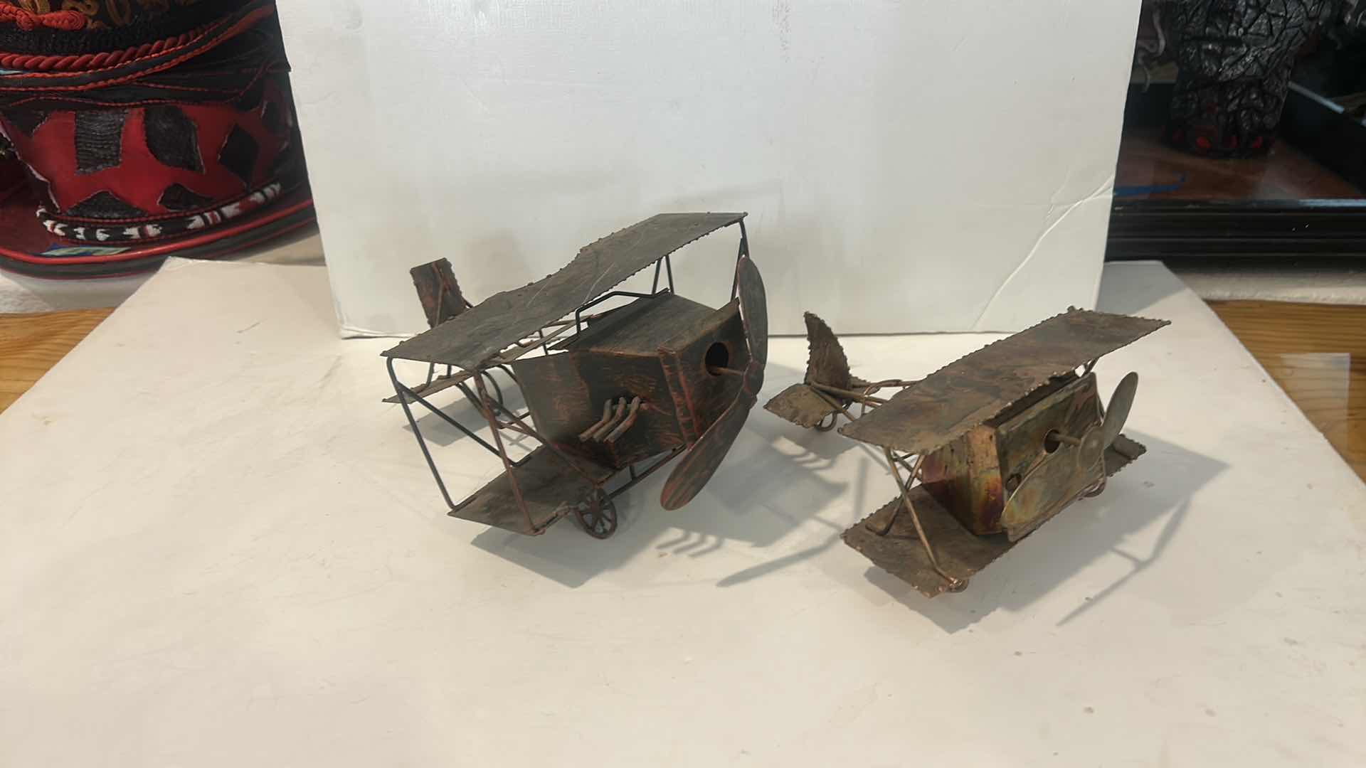Photo 1 of 2 METAL PLANE SCULPTURES - ONE IS MUSICAL