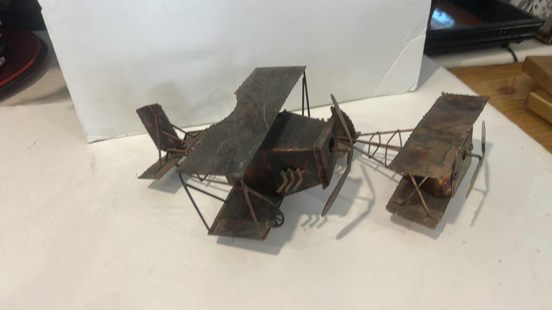 Photo 1 of 2 METAL PLANE SCULPTURES - ONE IS MUSICAL