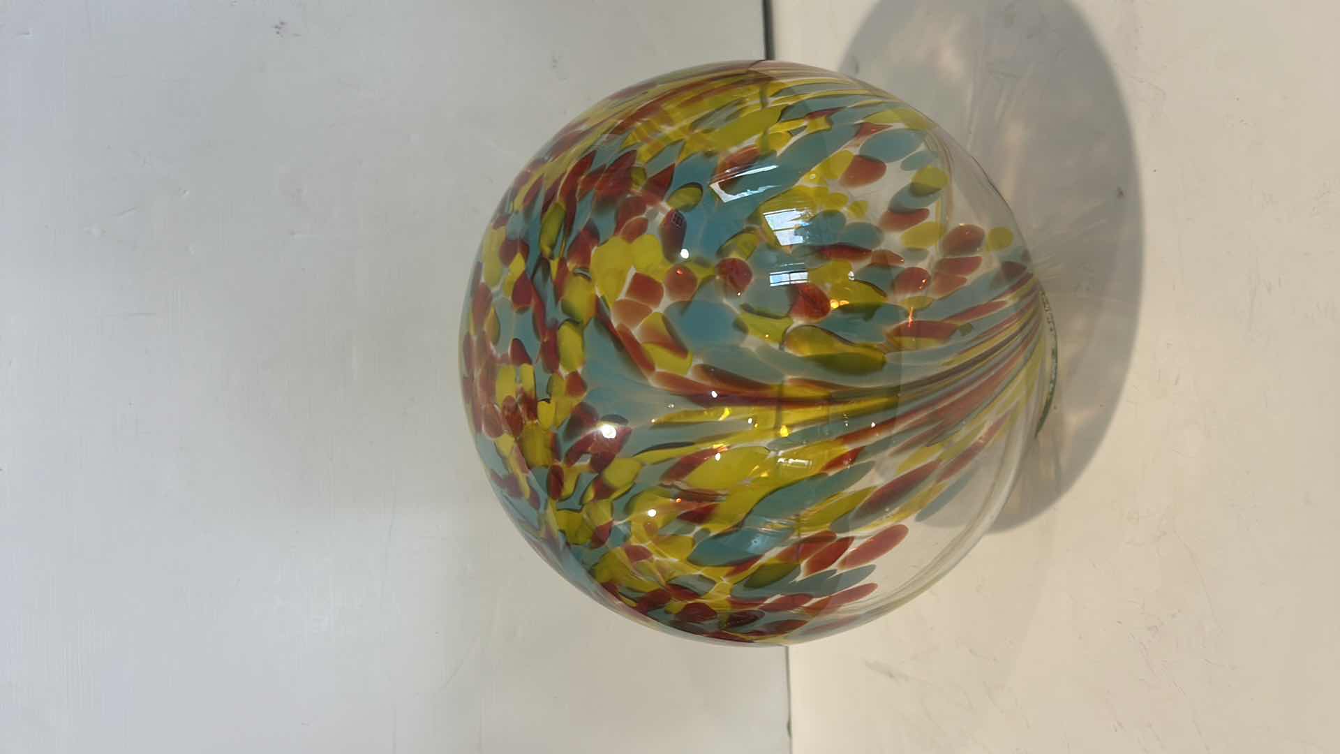 Photo 1 of HAND BLOWN GLASS GAZING BALL H10”