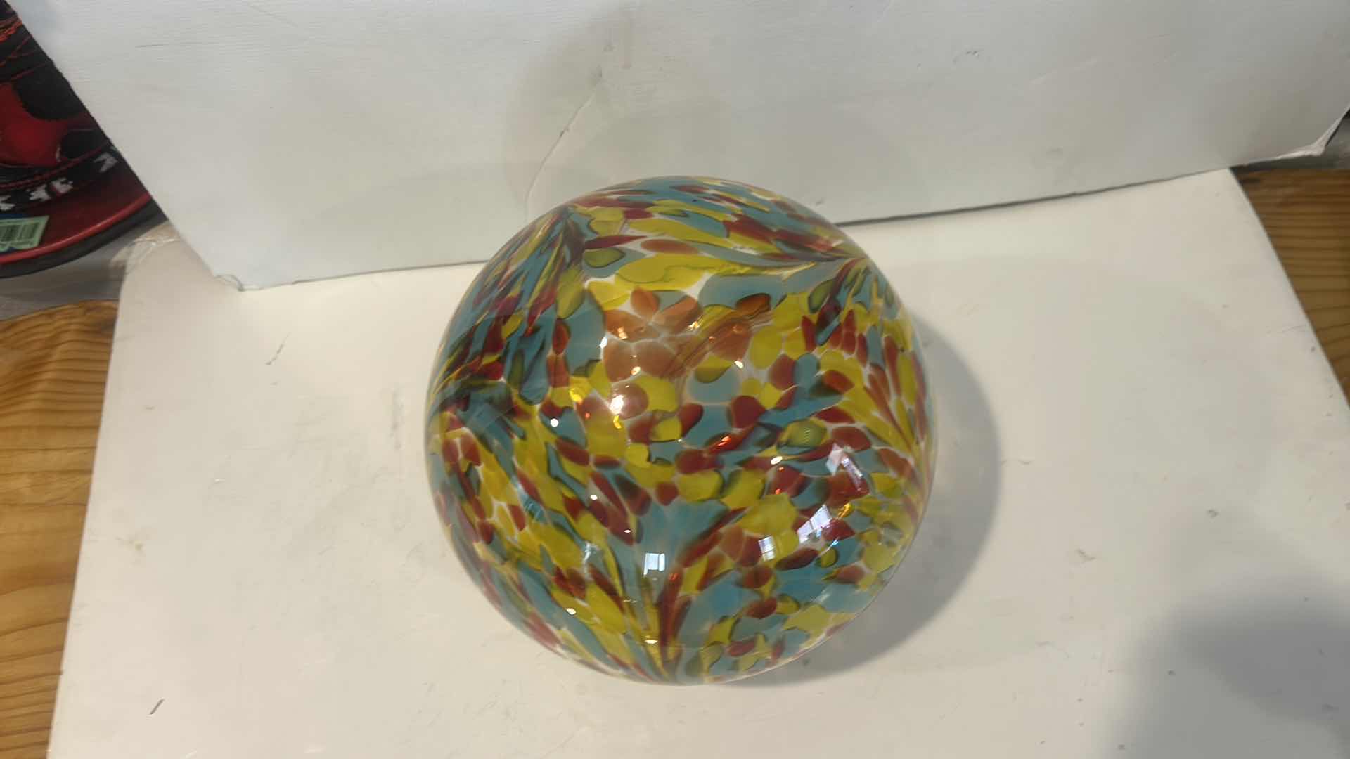 Photo 1 of HAND BLOWN GLASS GAZING BALL H10”