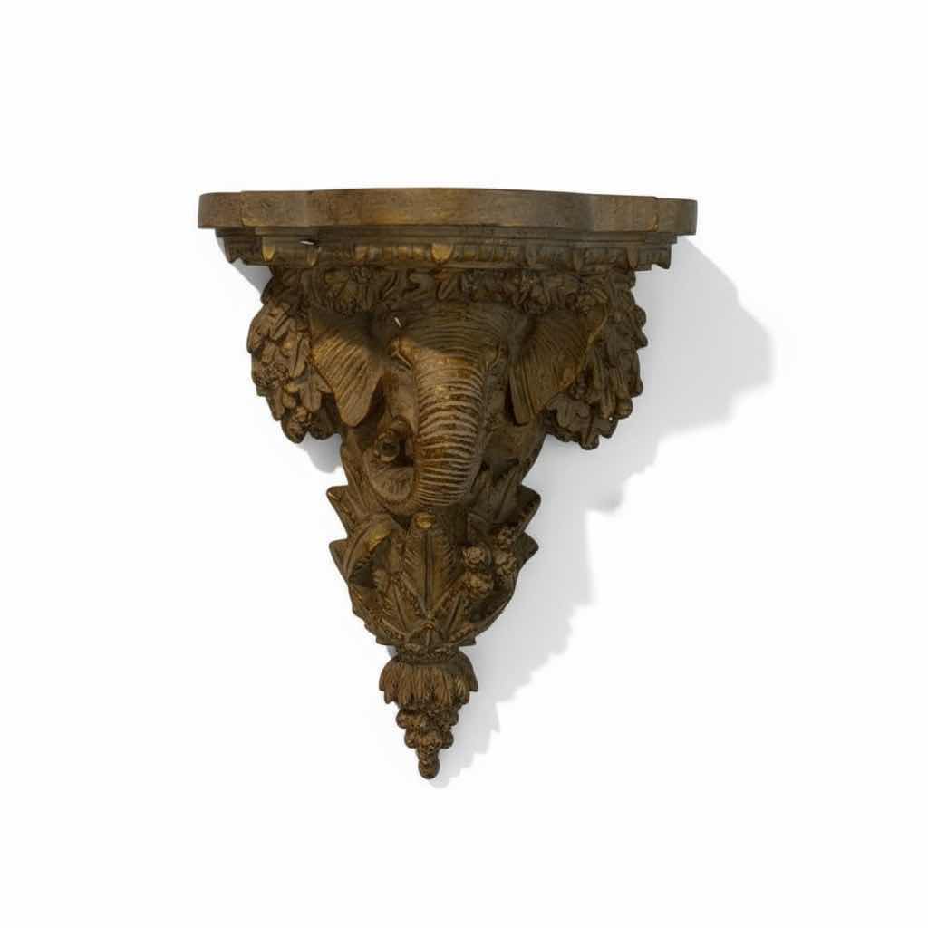 Photo 1 of 2 / CERAMIC ELEPHANTS WALL SCULPTURES H9”