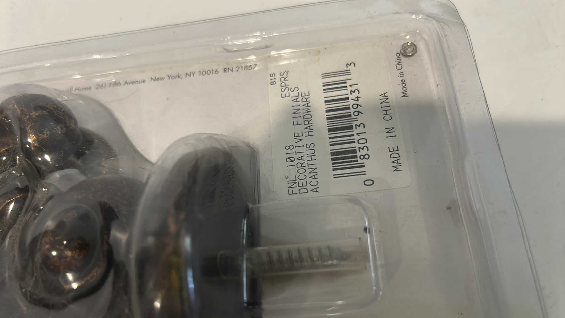 Photo 1 of 3 PC HOME DECOR PLASTER, METAL KEY H26”, PAIR OF NEW FINIALS