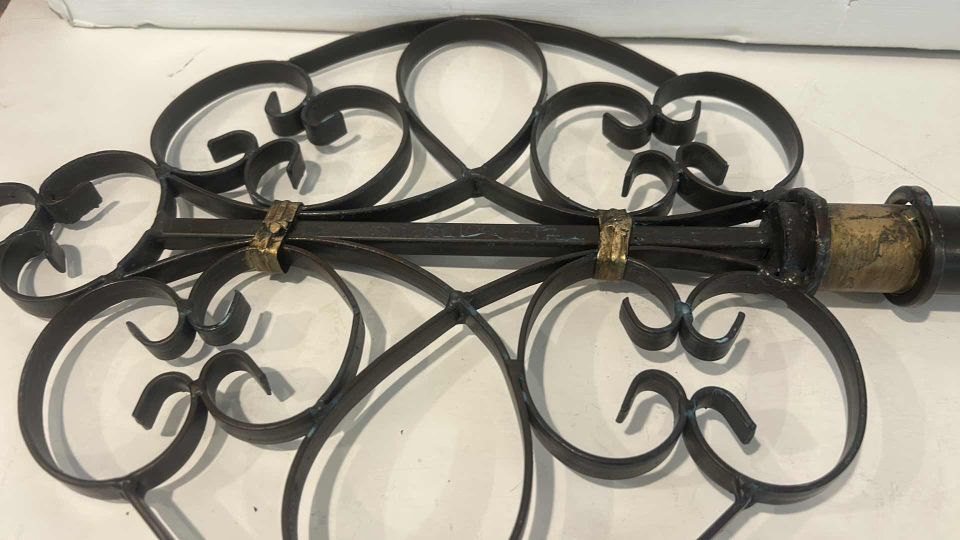 Photo 1 of 3 PC HOME DECOR PLASTER, METAL KEY H26”, PAIR OF NEW FINIALS