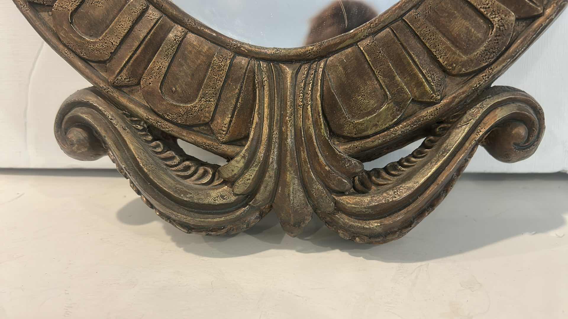 Photo 3 of PAINTED WOOD FRAMED OVAL MIRROR H26”