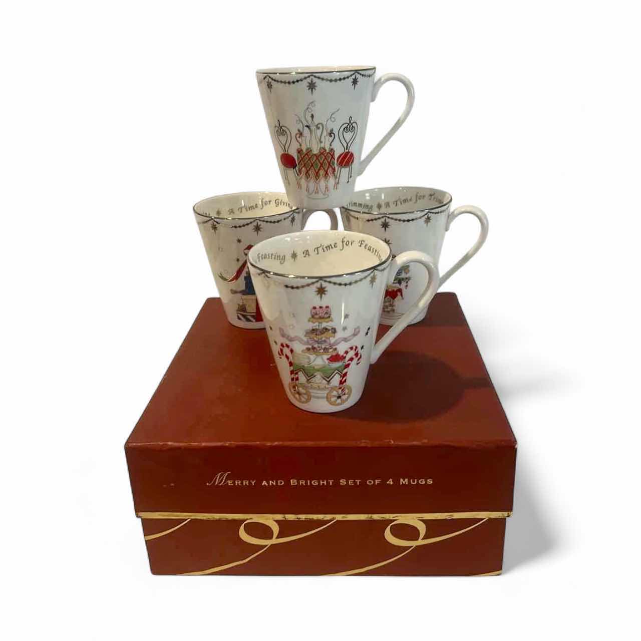 Photo 1 of NEW LENOX MERRY AND BRIGHT SET OF 4 MUGS
