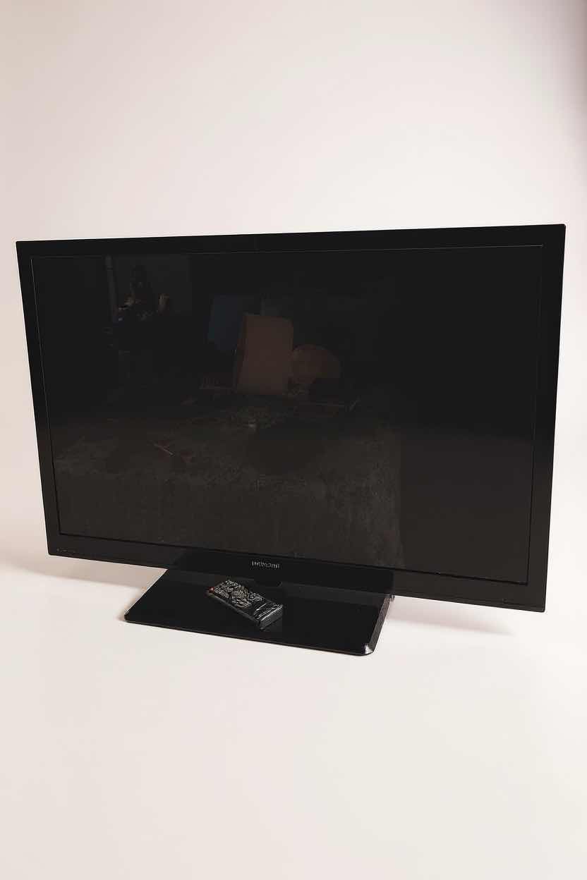 Photo 1 of HITACHI 42" FLAT SCREEN TV ON STAND W REMOTE